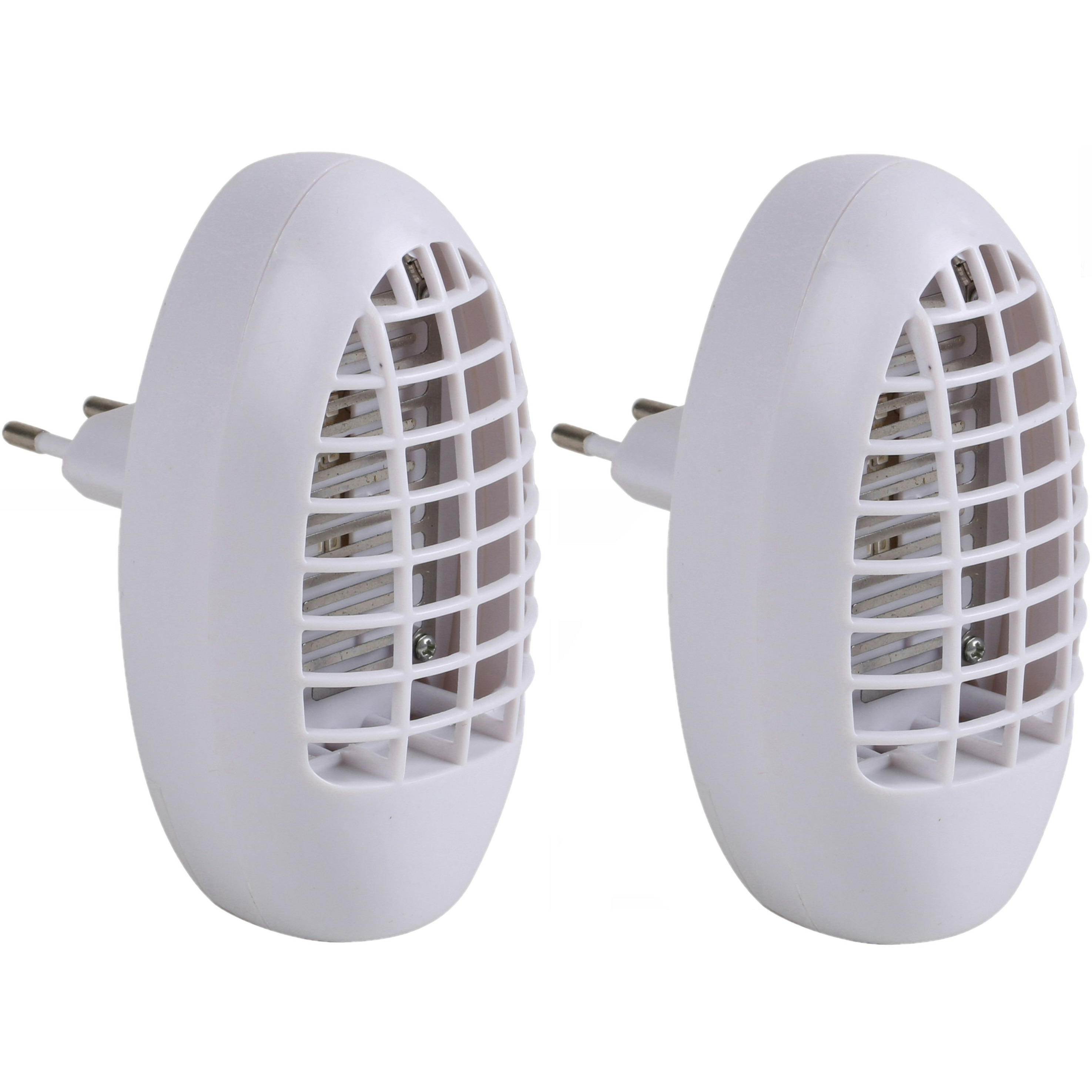 Muskieten-muggen UV LED insectenlamp 2x wit elektrisch 14 x 9 x 4 cm