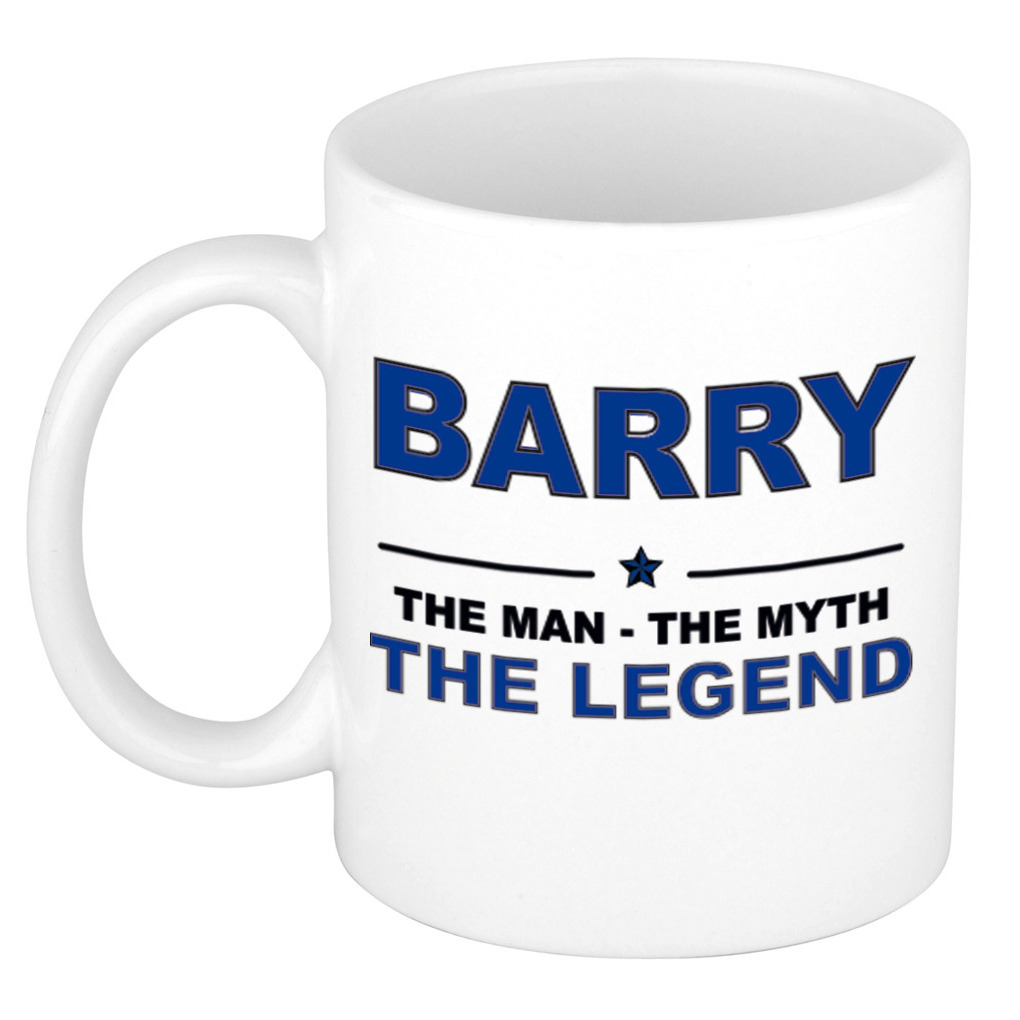 Naam cadeau mok- beker Barry The man, The myth the legend 300 ml