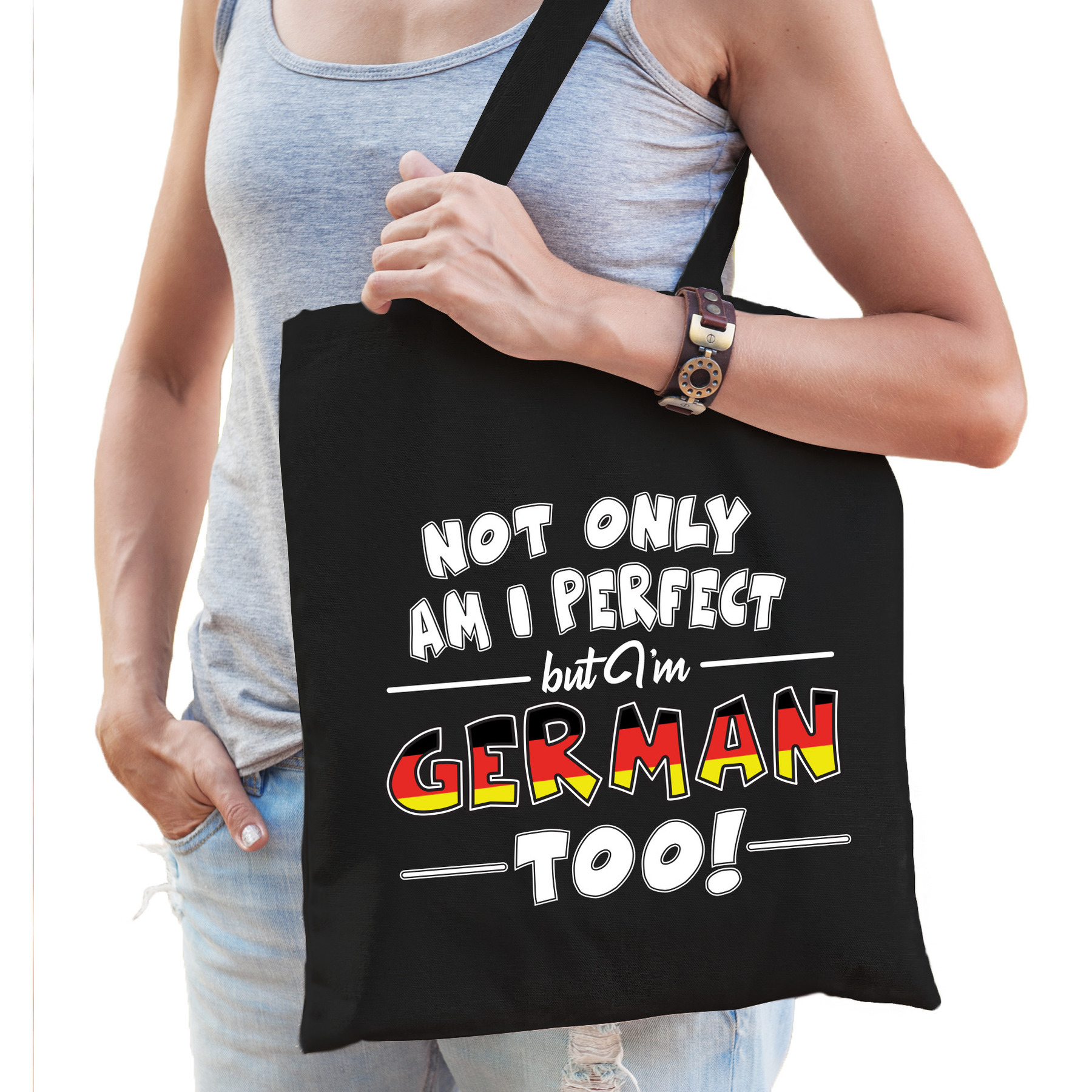Not only perfect but German-Duitsland too fun cadeau tas voor dames
