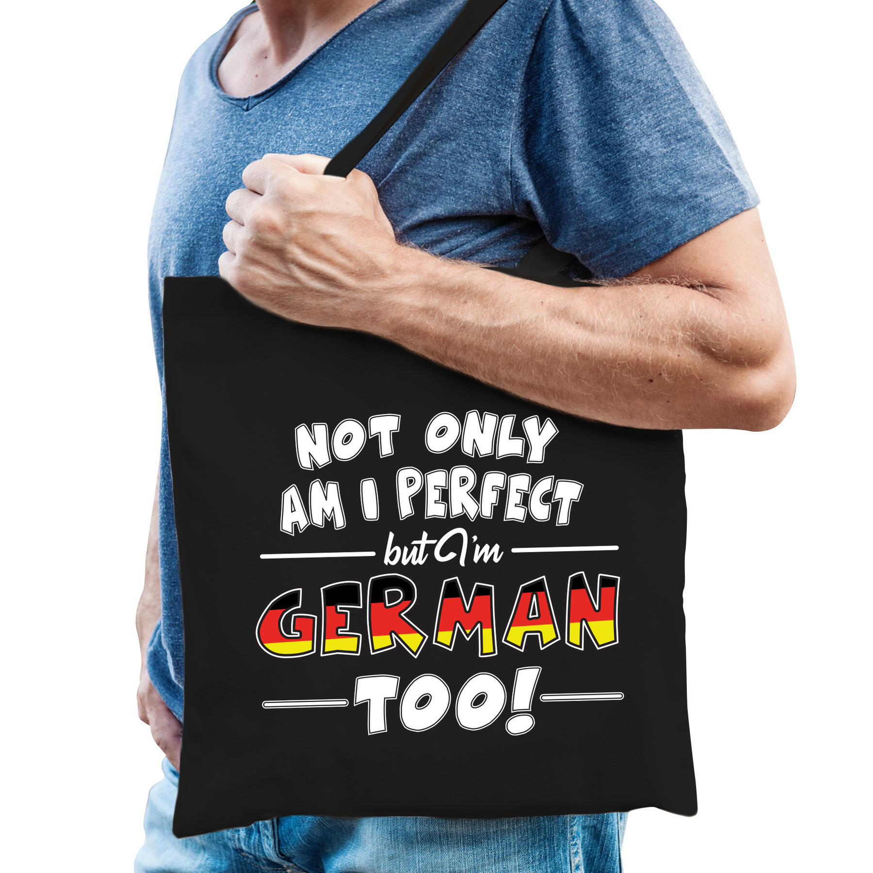 Not only perfect but German-Duitsland too fun cadeau tas voor heren
