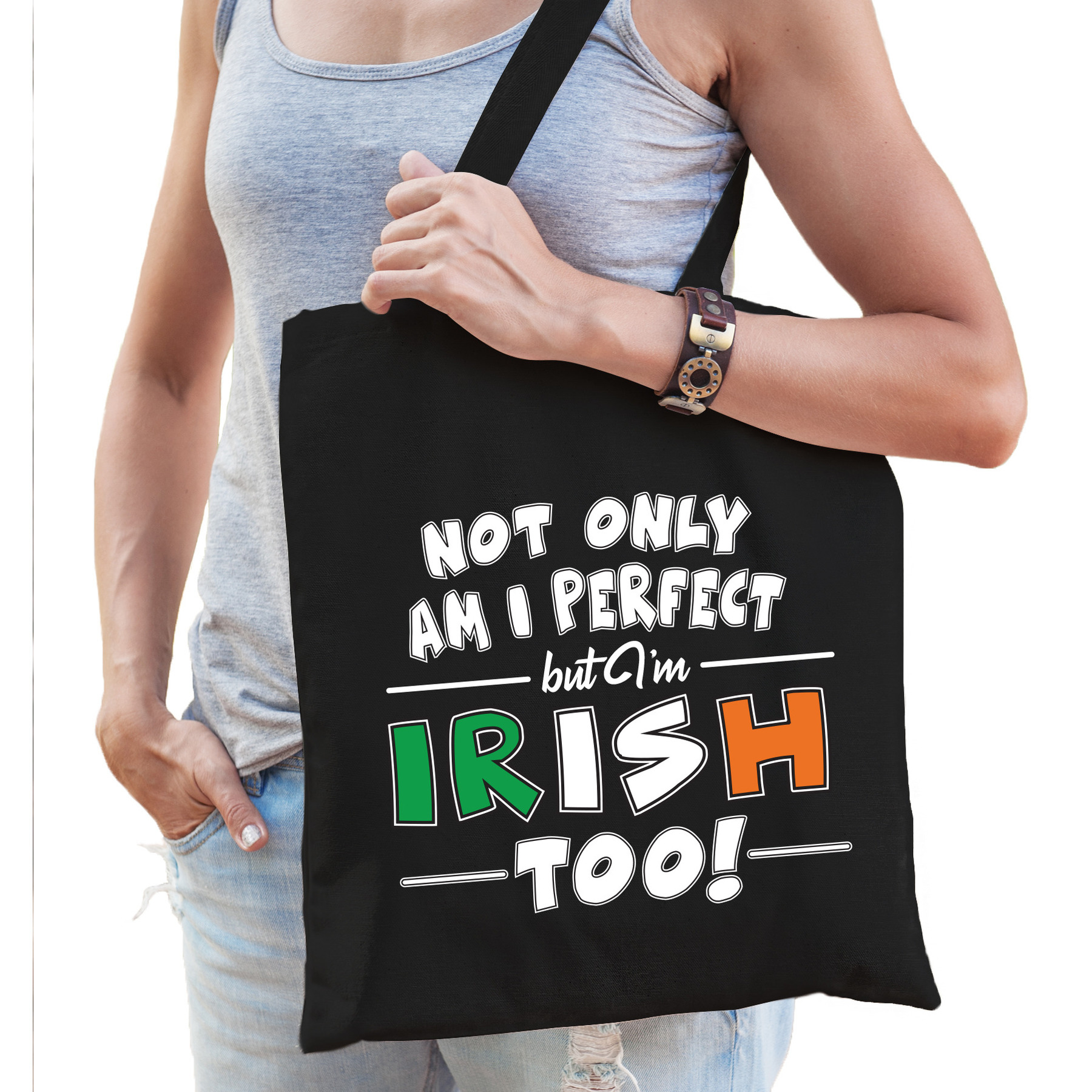 Not only perfect but Irish-Ierland too fun cadeau tas voor dames