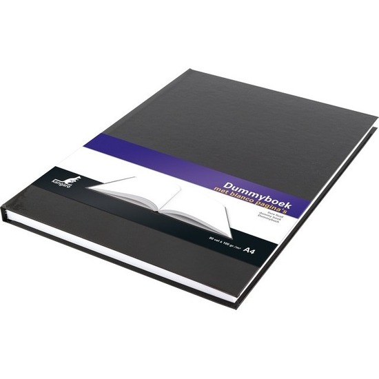 Notitieboek zwart met harde kaft en blanco papier A4 formaat