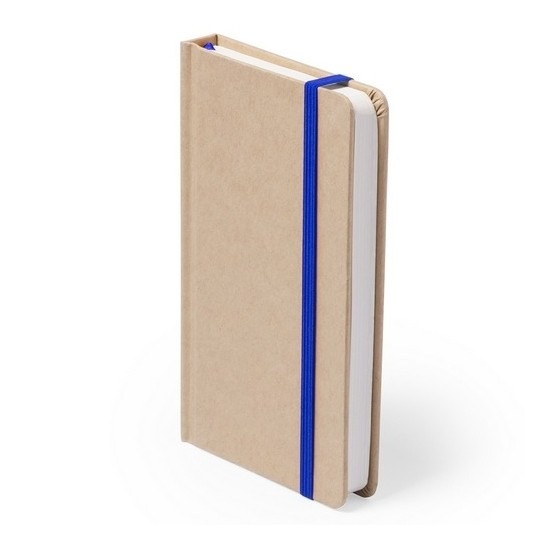 Notitieboekjes blauw met elastiek in A6 formaat