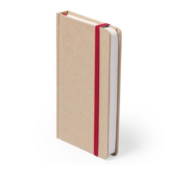 Notitieboekjes rood met elastiek in A6 formaat