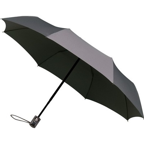 Opvouwbare paraplu grijs 100 cm met automatisch open mechanisme
