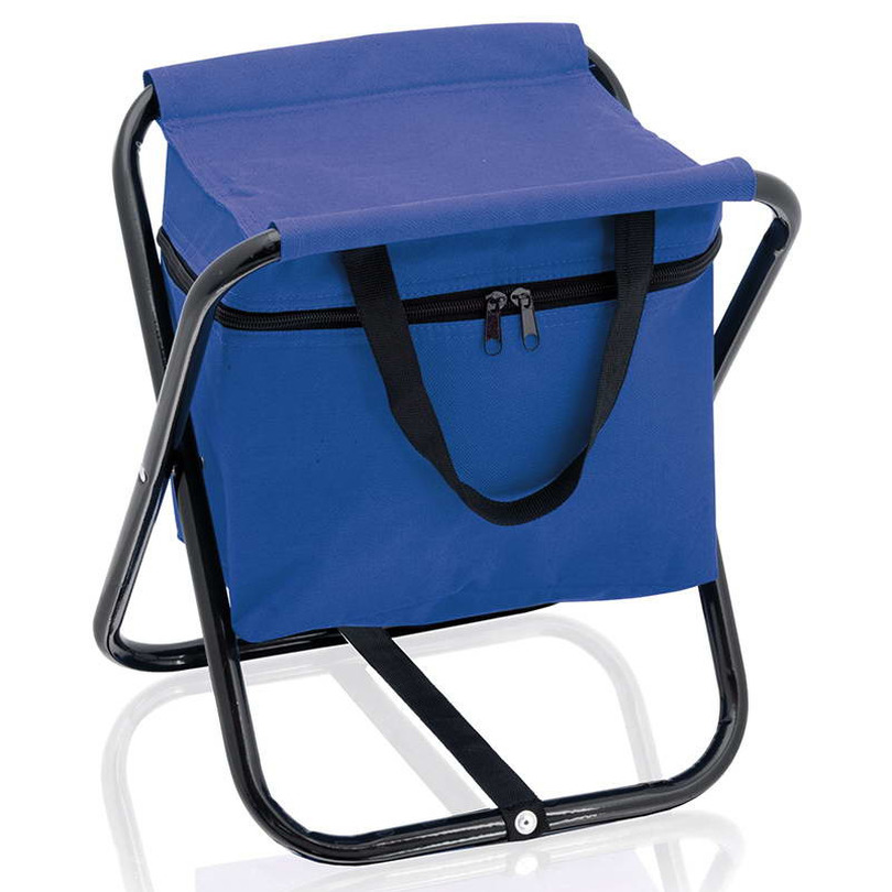Opvouwbare stoel met koeltas blauw 26 x 34 x 32 cm