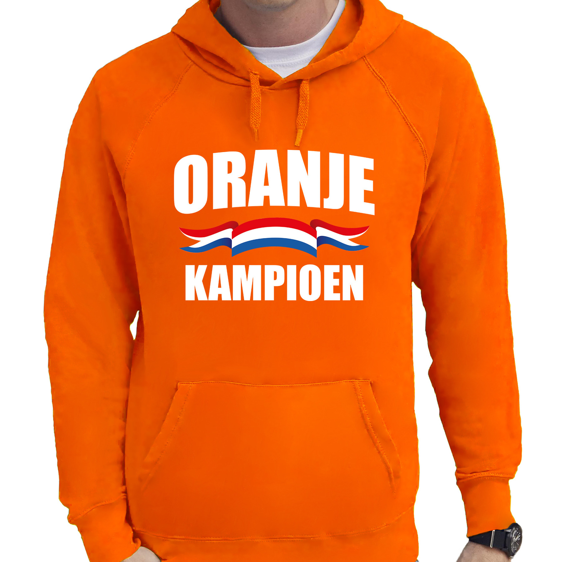 Oranje fan hoodie-sweater met capuchon Holland oranje kampioen EK- WK voor heren
