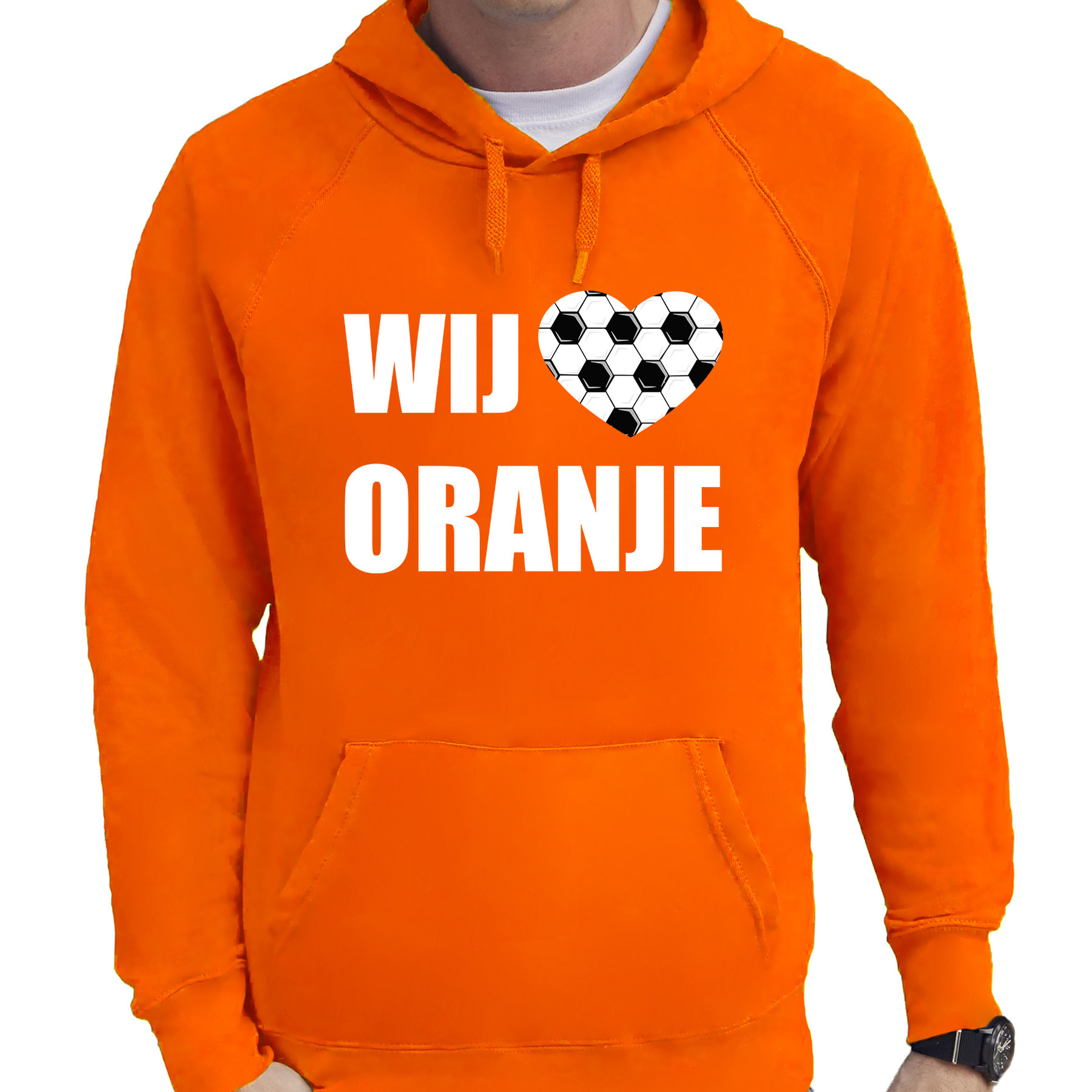 Oranje fan hoodie-sweater met capuchon Holland wij houden van oranje EK- WK voor heren