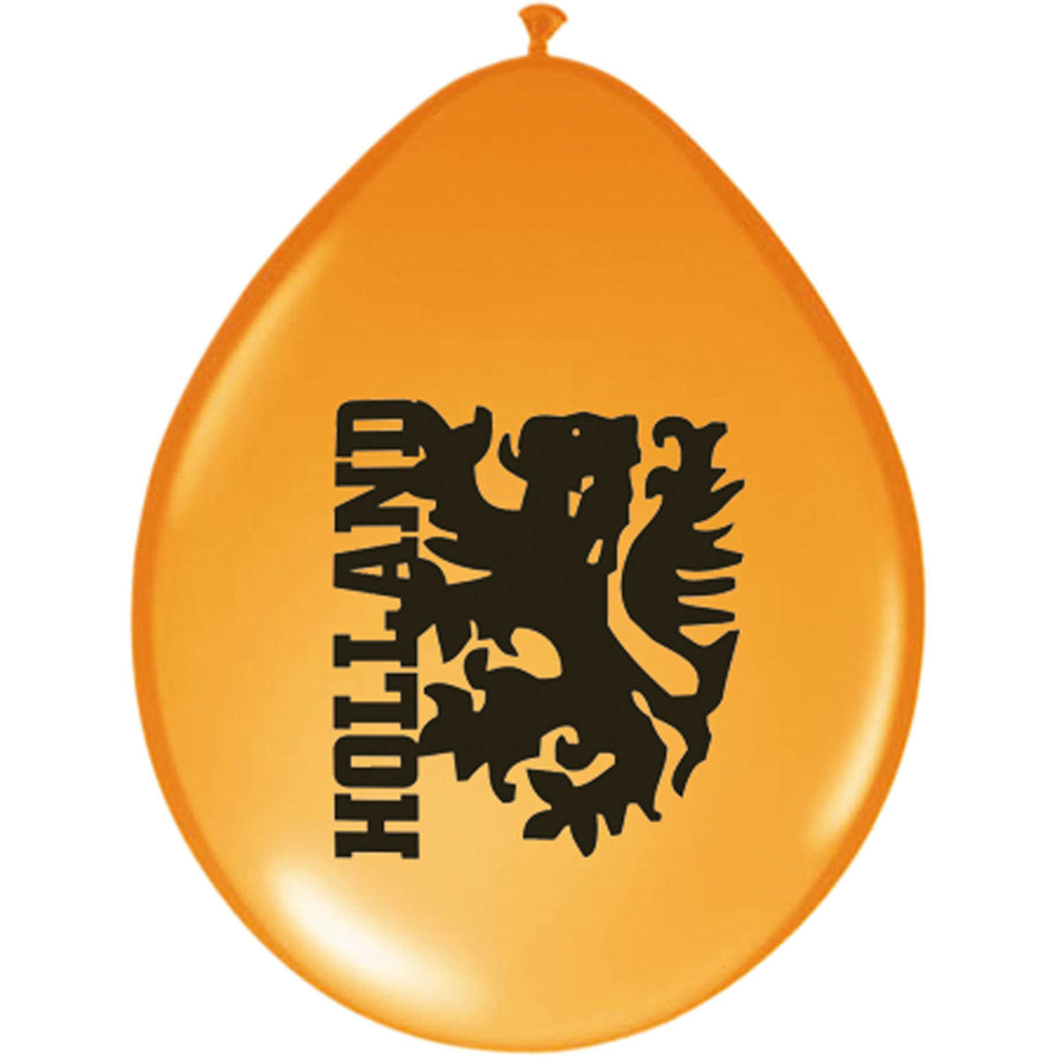Oranje Holland ballonnen met leeuw 24 stuks