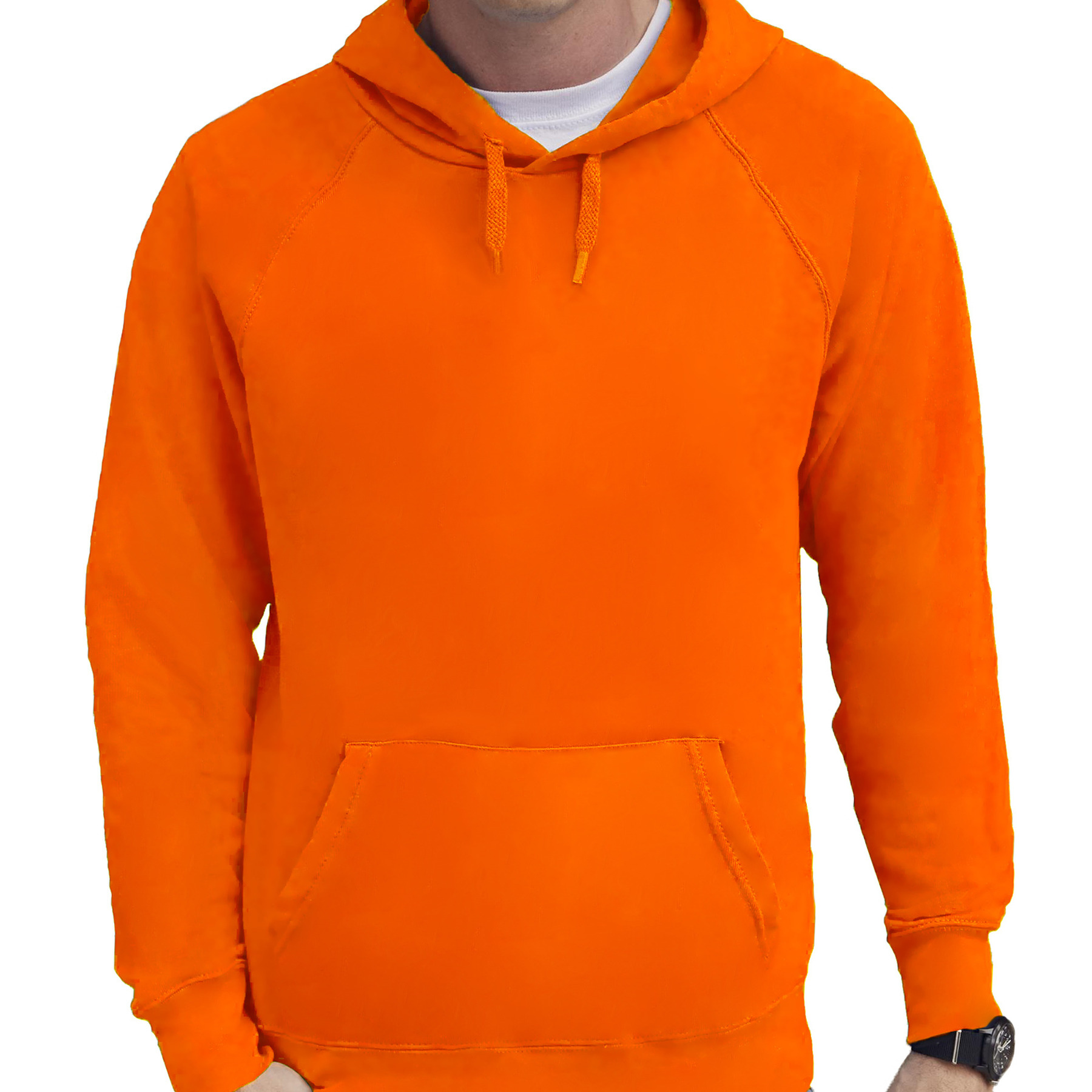 Oranje hoodie-sweater raglan met capuchon heren voor Koningsdag-EK-WK supporter