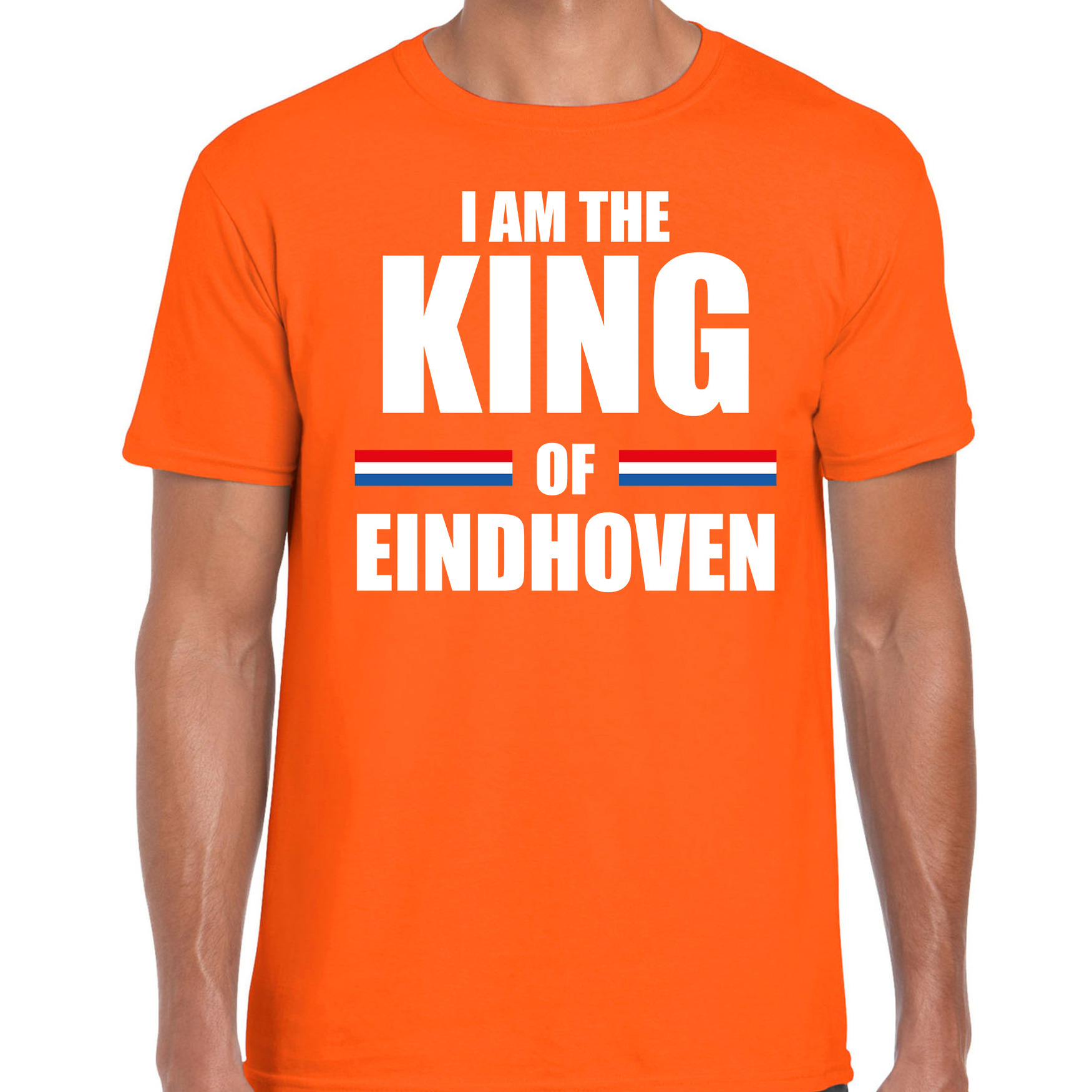 Oranje I am the King of Eindhoven shirt Koningsdag t-shirt voor heren