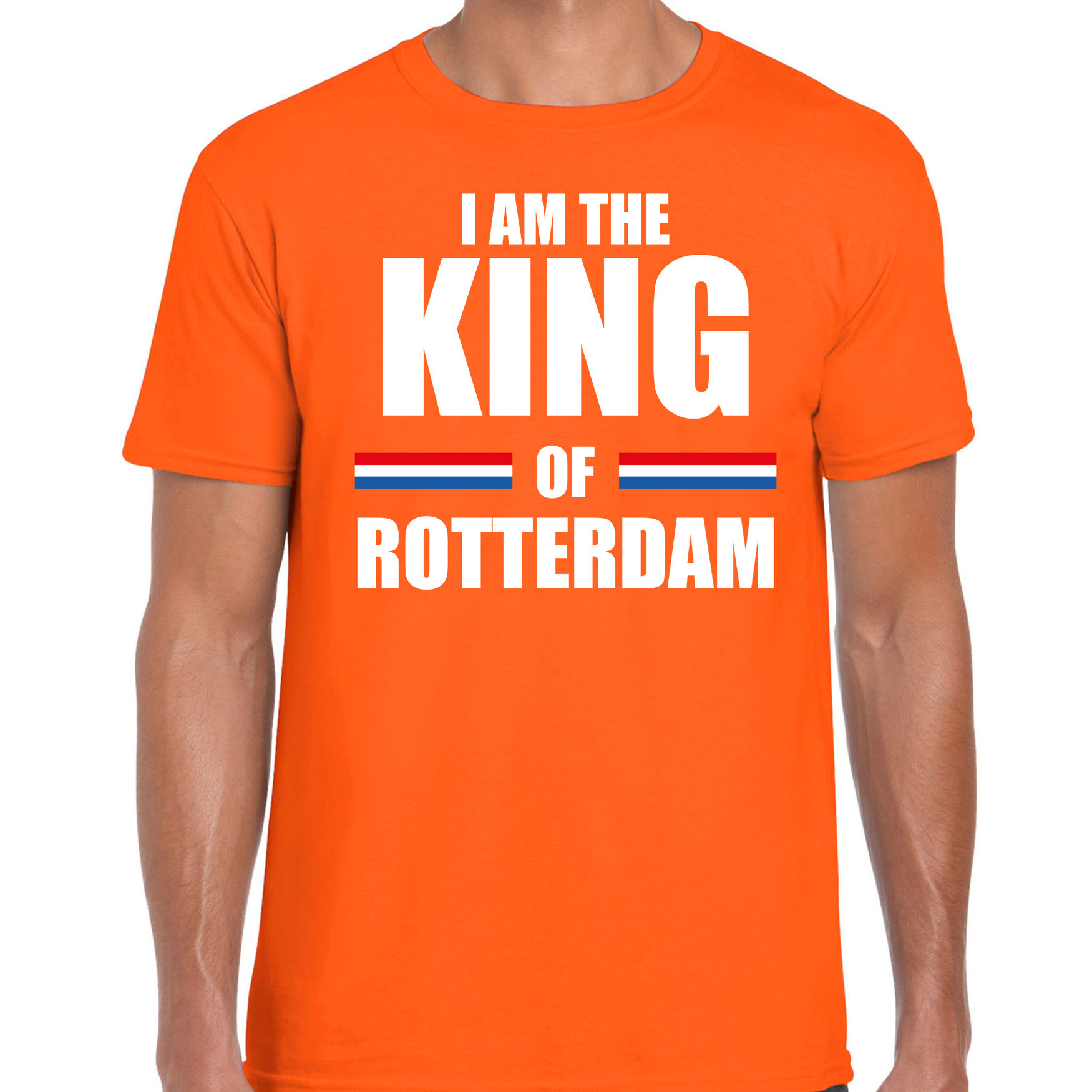 Oranje I am the King of Rotterdam shirt Koningsdag t-shirt voor heren
