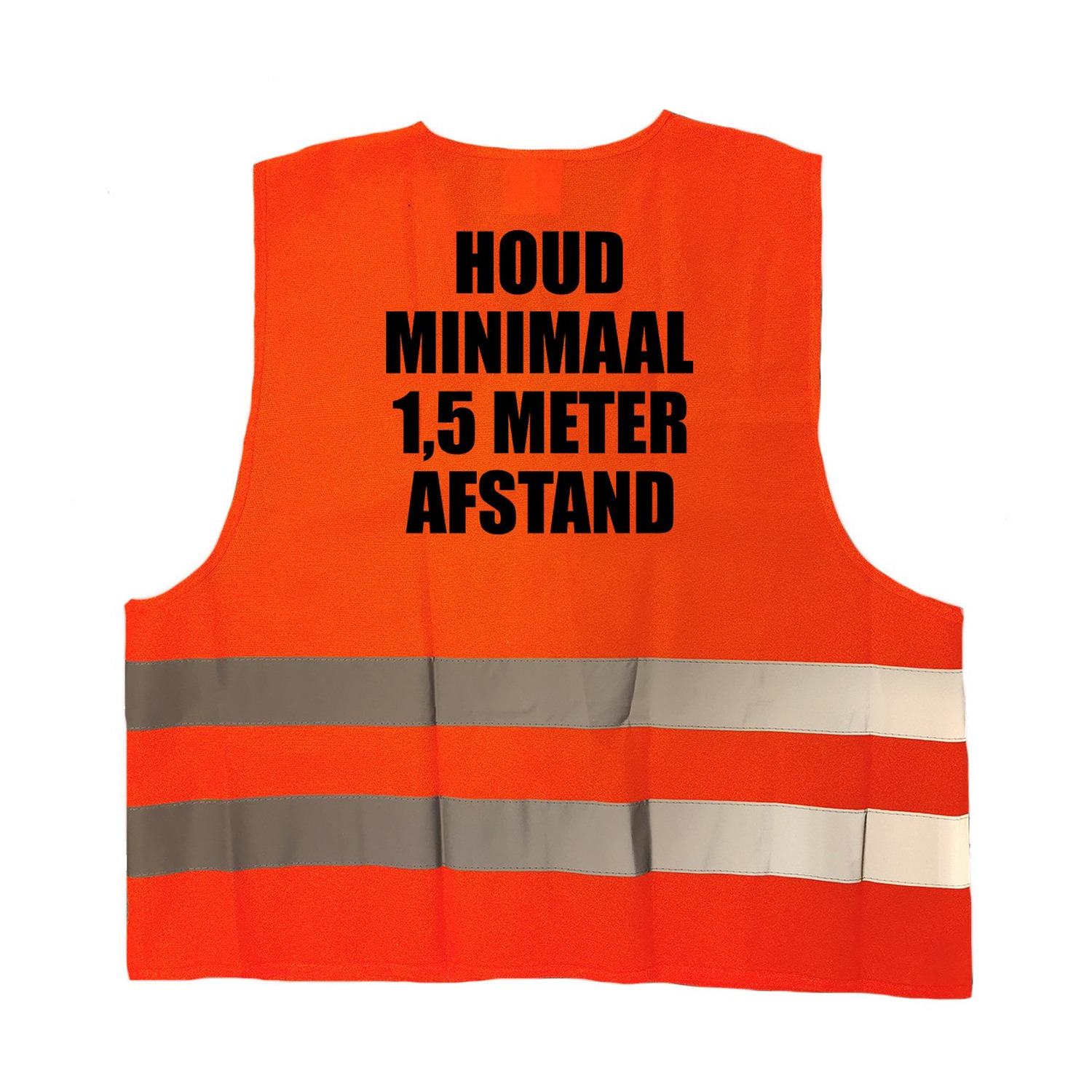 Oranje veiligheidsvest 1,5 meter afstand werkkleding voor volwassenen