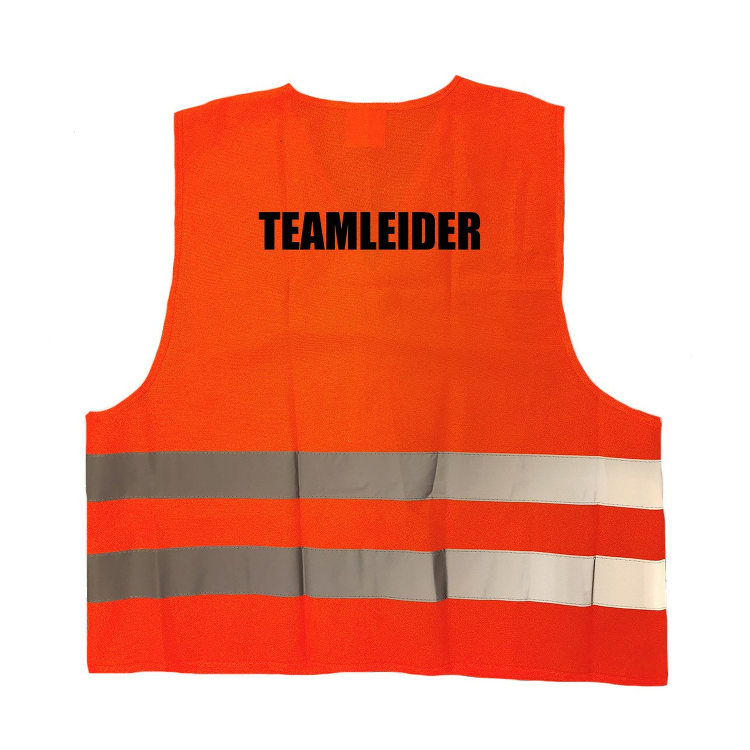 Oranje veiligheidsvest teamleider werkkleding voor volwassenen