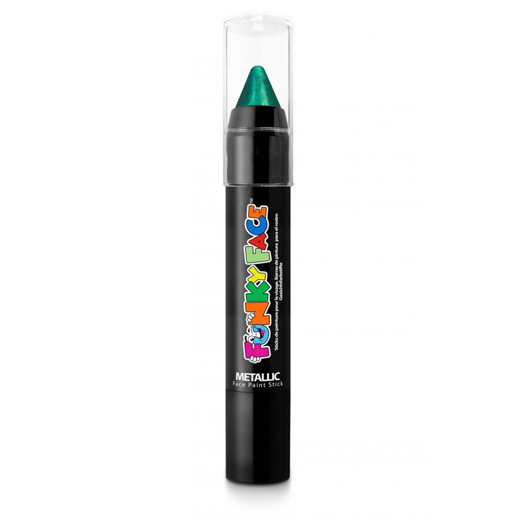 Paintglow Face paint stick metallic groen 3,5 gram schmink-make-up stift-potlood