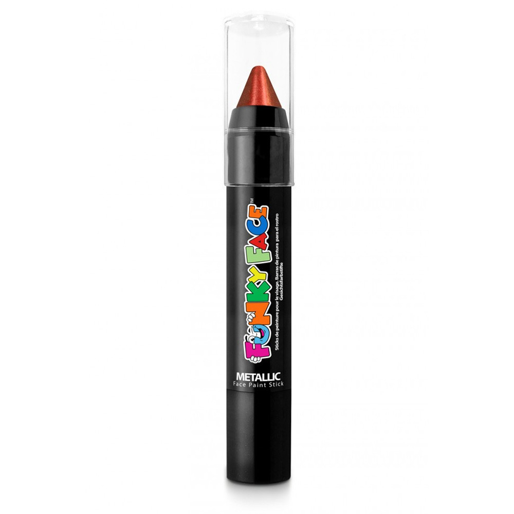 Paintglow Face paint stick metallic rood 3,5 gram schmink-make-up stift-potlood
