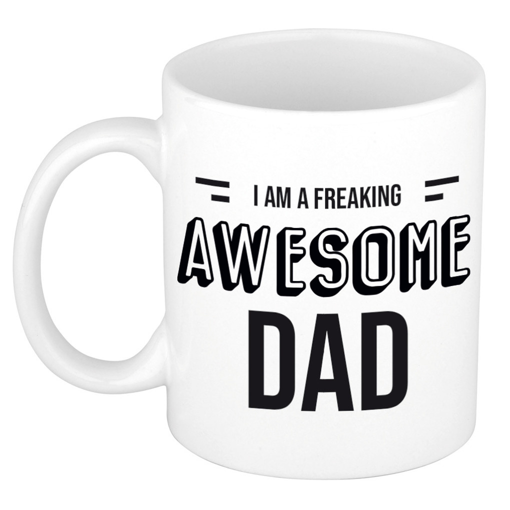 Papa-vader cadeau mok-beker I am a freaking awesome dad verjaardag-Vaderdag