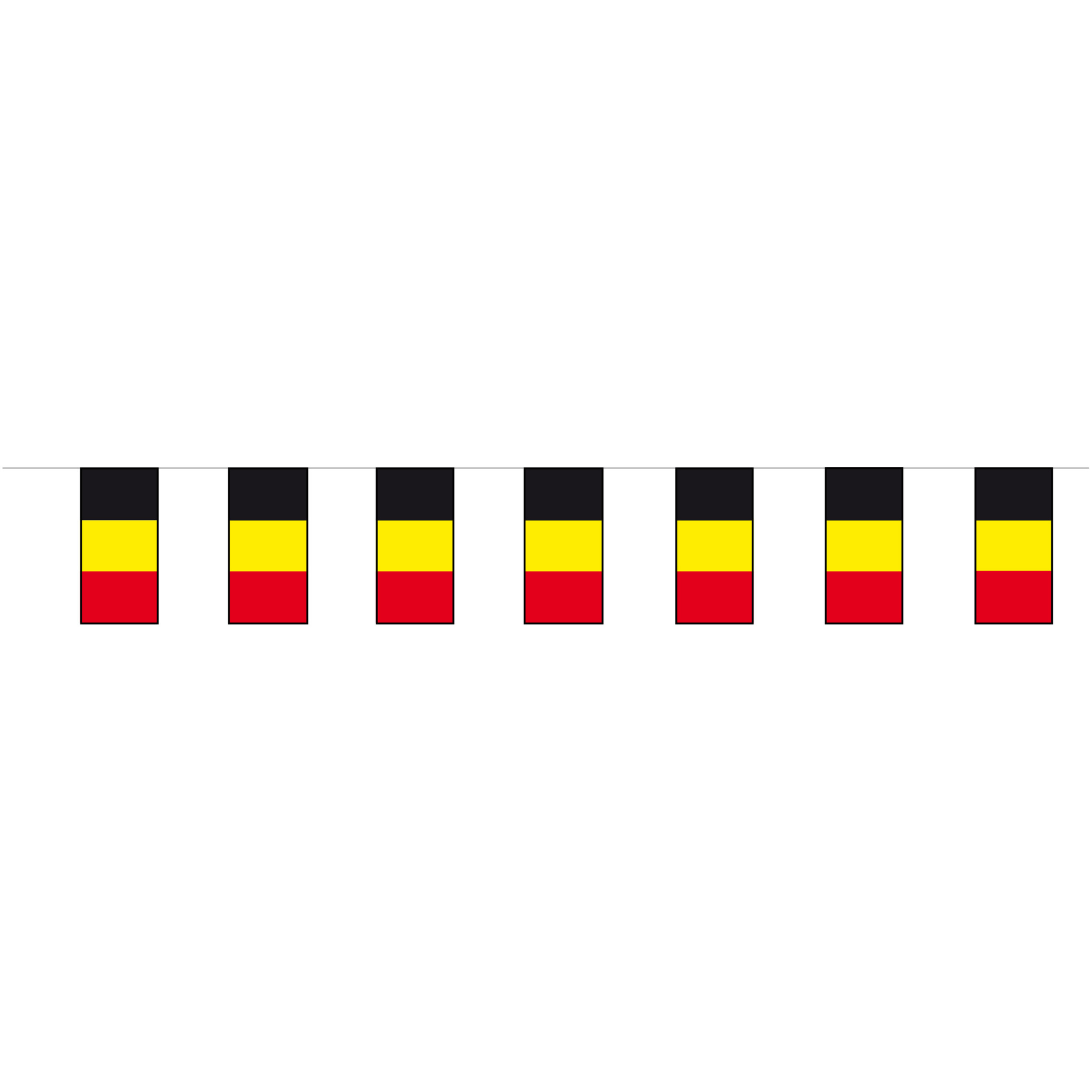 Papieren vlaggenlijn Belgie landen decoratie