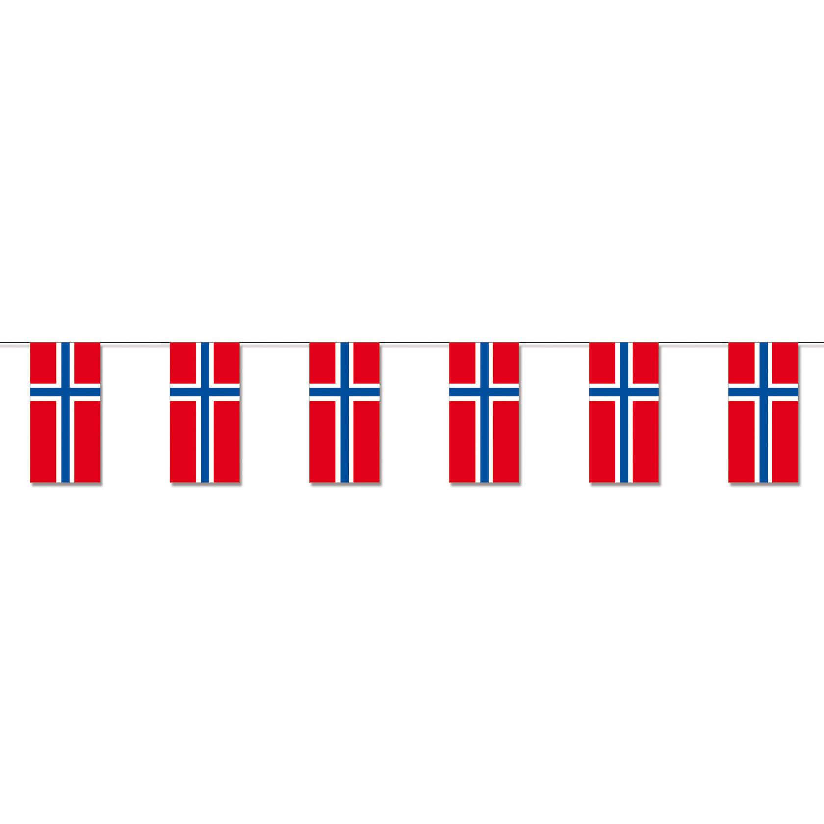 Papieren vlaggenlijn Noorwegen landen decoratie