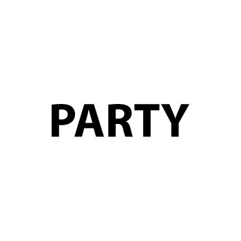 Party tekst stickers