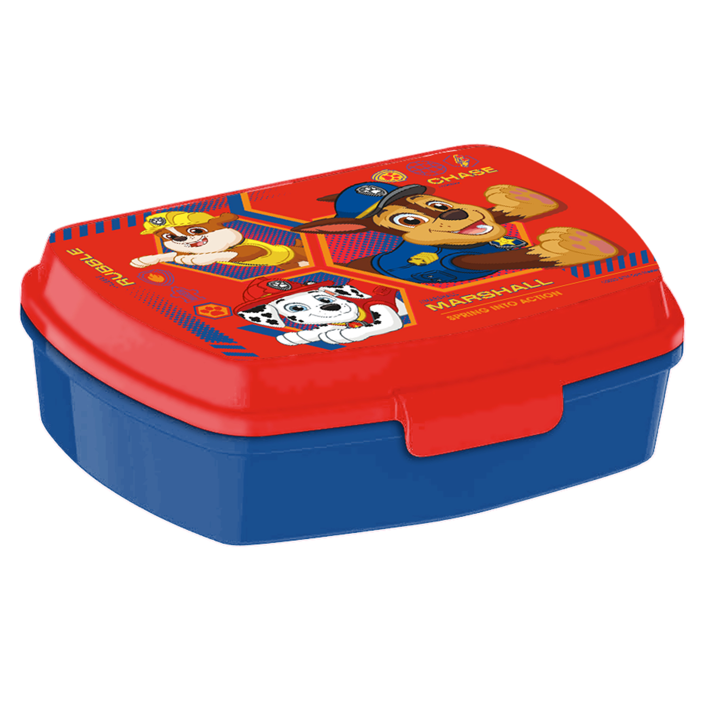 Paw PatrolÂ broodtrommel-lunchbox voor kinderen rood-blauw kunststof 20 x 10 cm