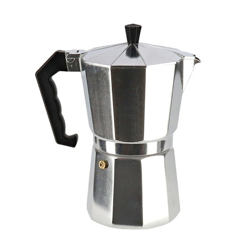 Percolator-espresso apparaat zilver voor 12 kopjes