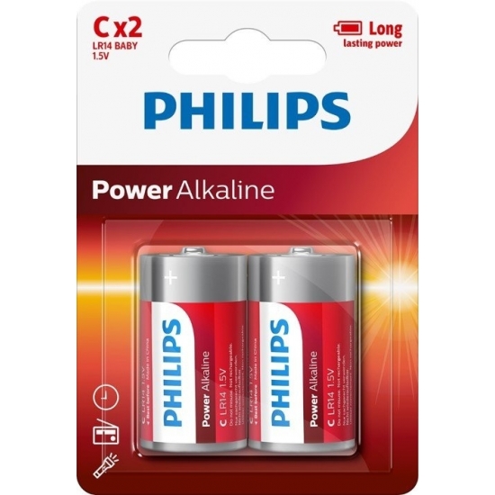 Philips powerlife batterijen LR14 C 2 stuks
