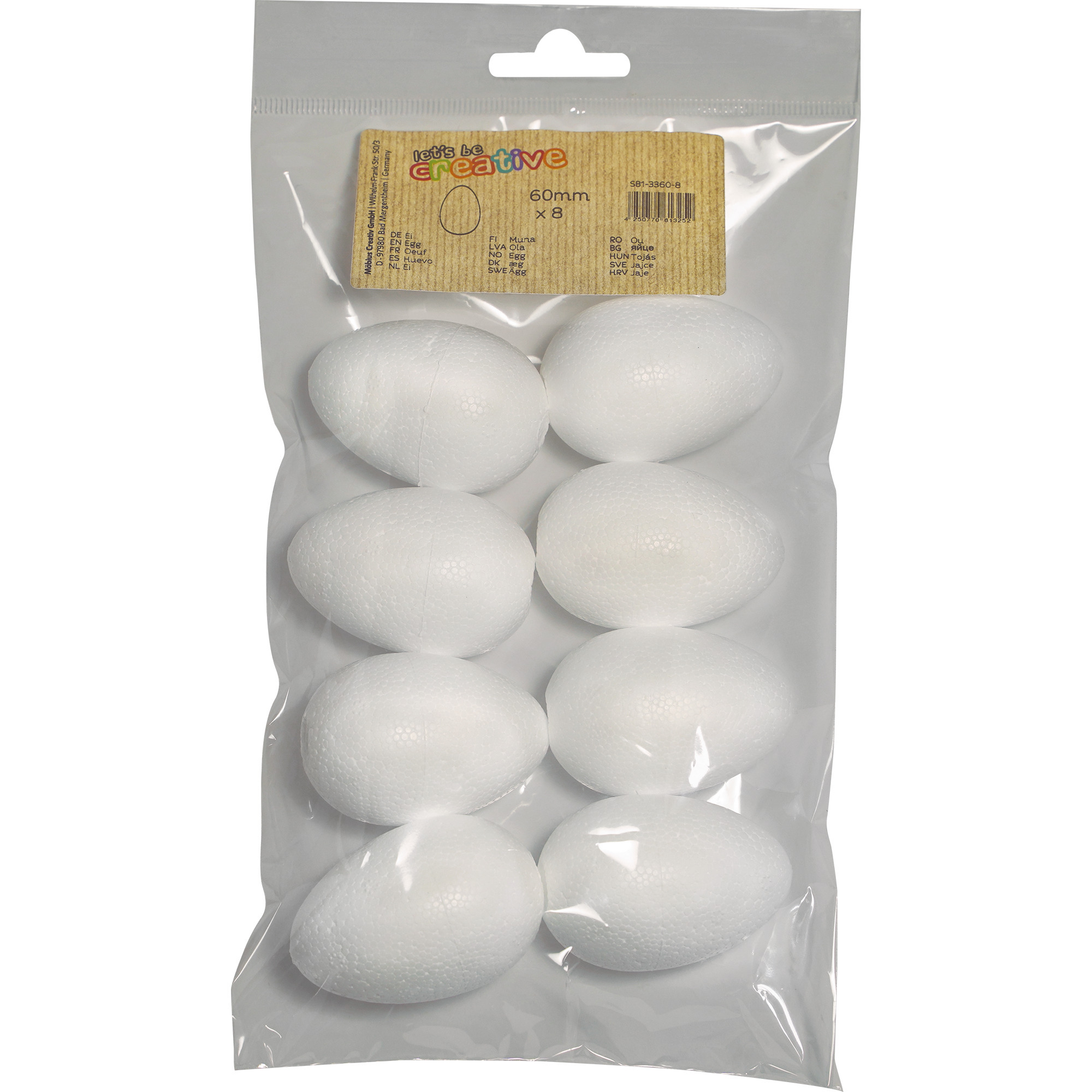 Piepschuim eieren 24x -wit 6 cm Pasen decoraties