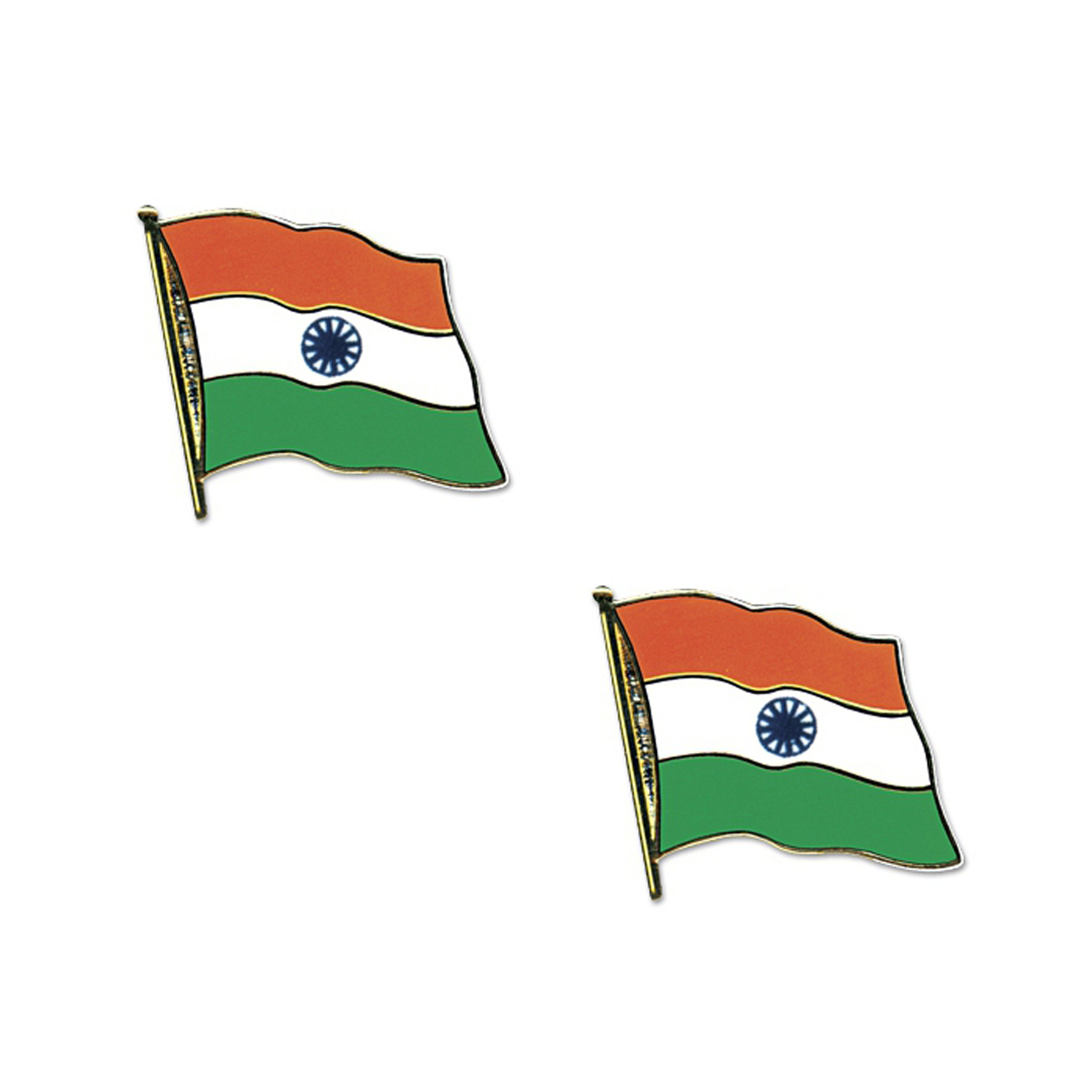 Pin speldje broche 2x Vlag India 20 mm blazer revers pin landen decoraties