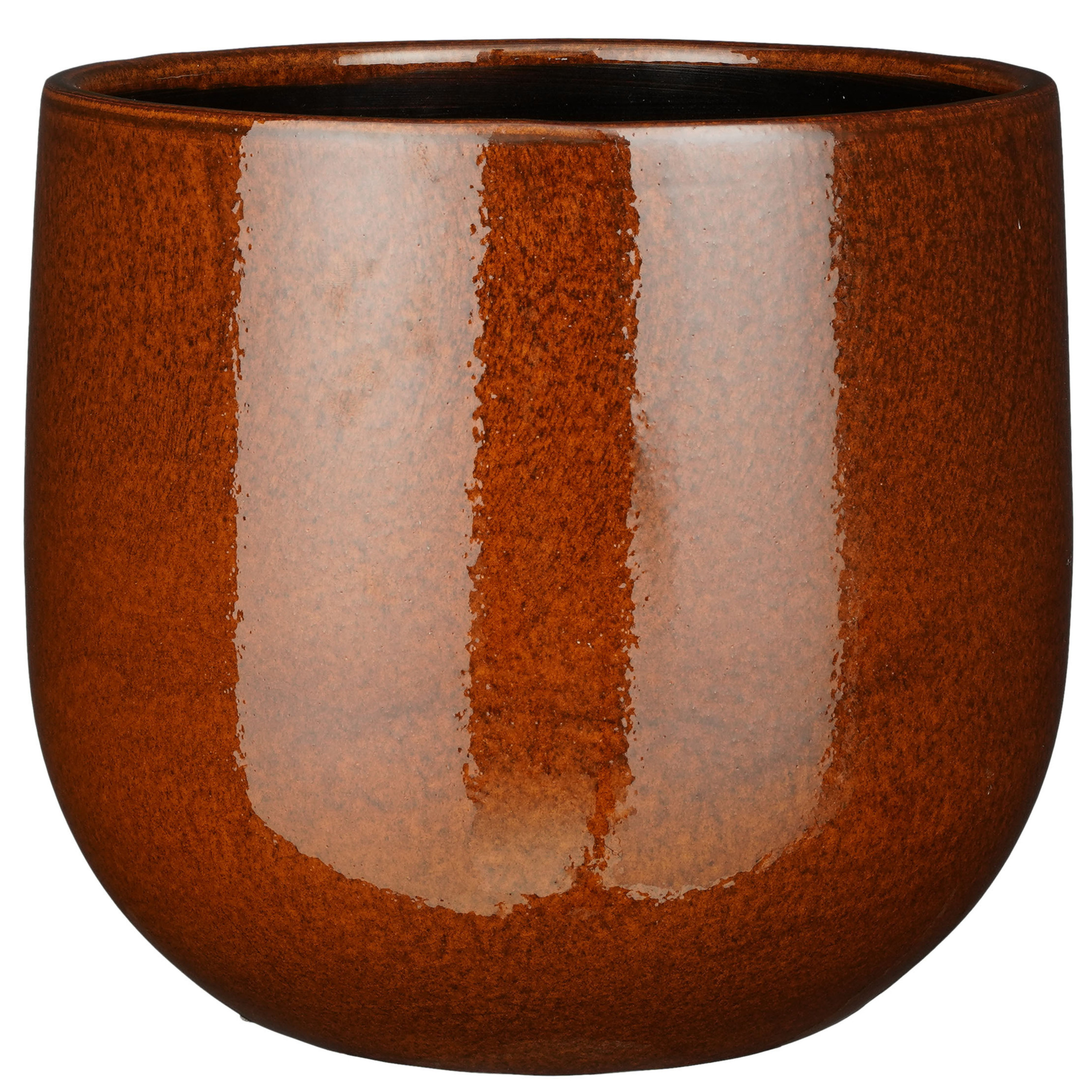 Plantenpot-bloempot keramiek terra bruin speels licht gevlekt patroon D29-H25 cm