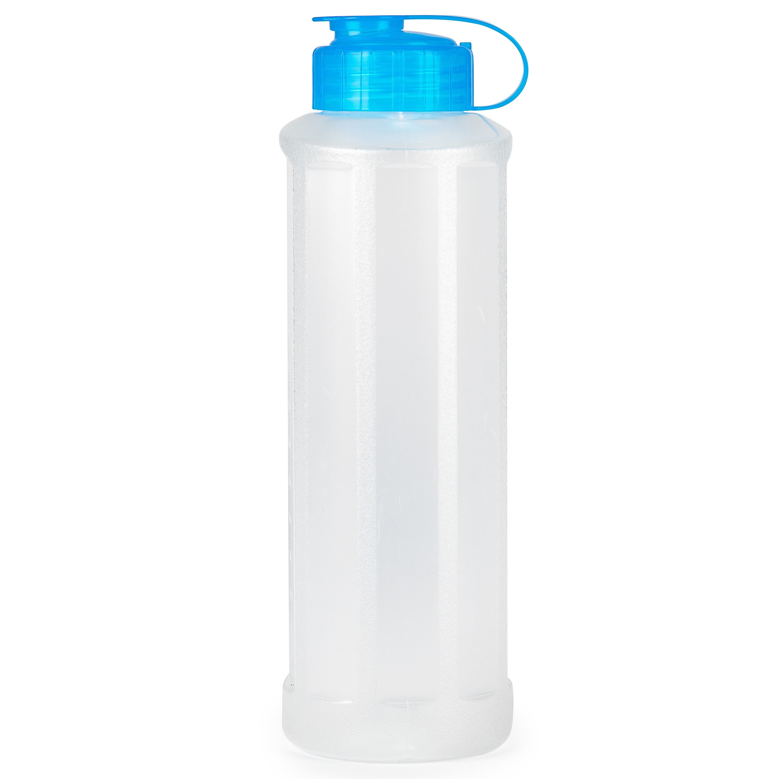 Plasticforte Drinkfles-waterfles-bidon 1600 ml transparant-blauw kunststof