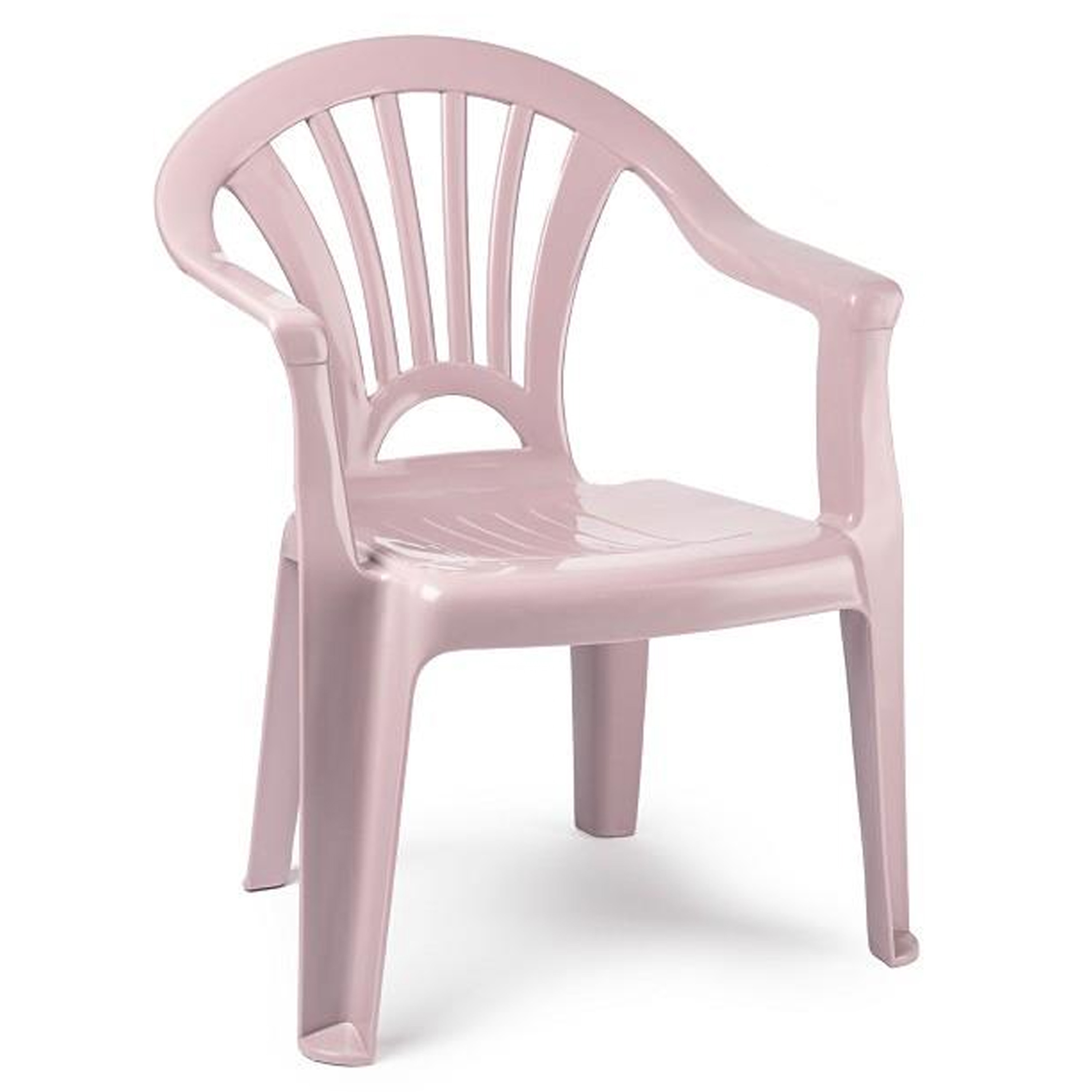 Plasticforte Kinderstoel van kunststof roze 35 x 28 x 50 cm tuin-camping-slaapkamer