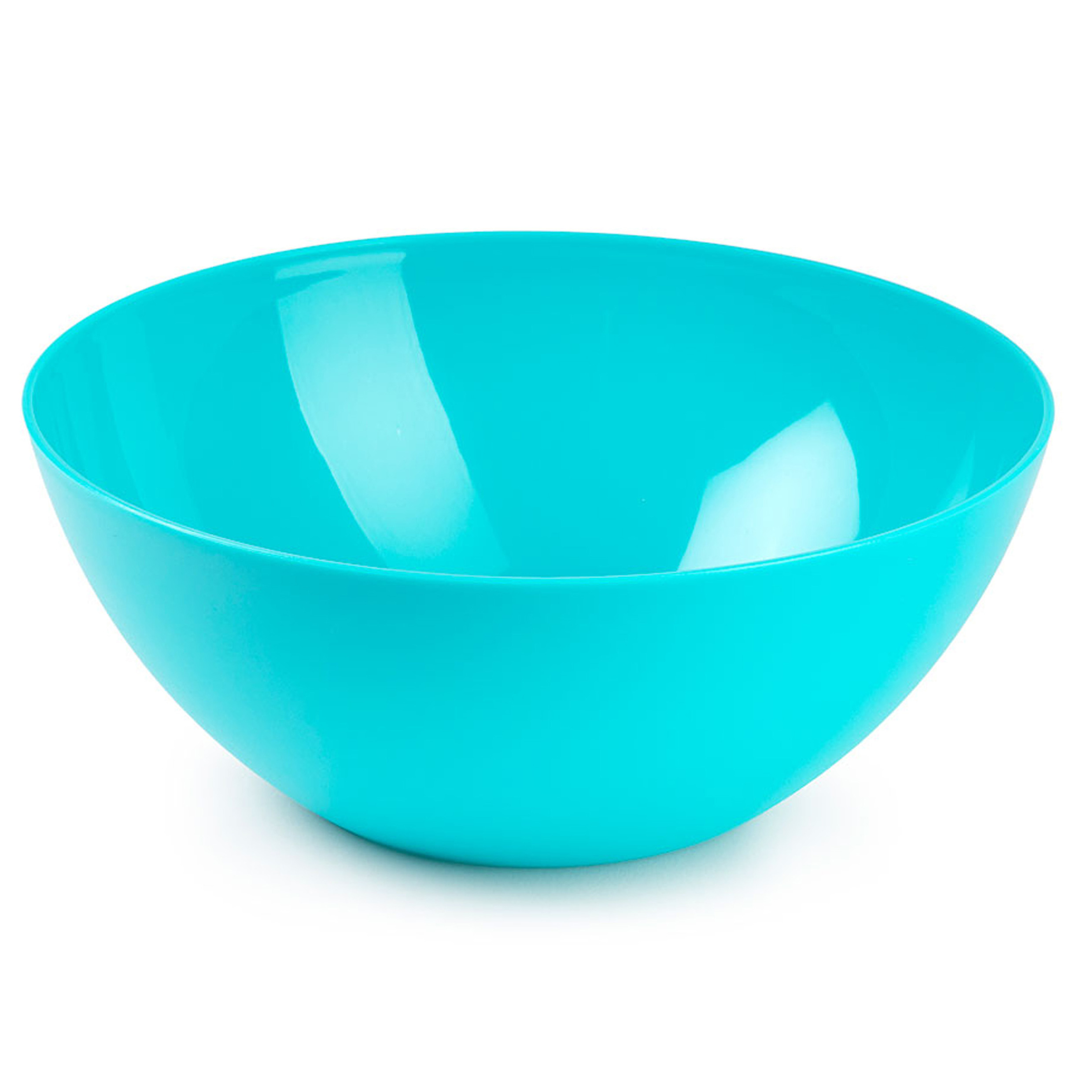 Plasticforte Serveerschaal-saladeschaal D23 x H10 cm kunststof blauw