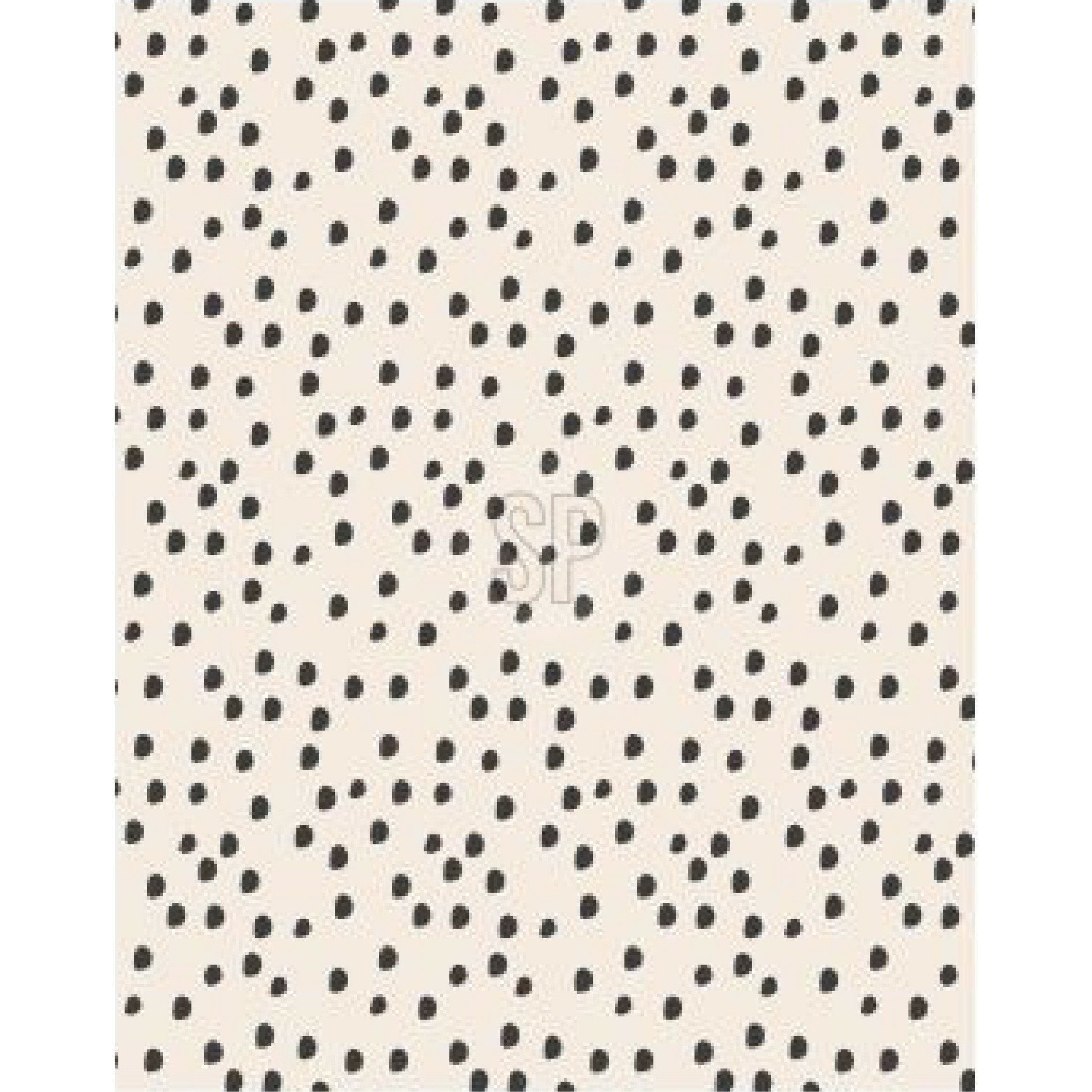Polyester fleece deken-dekentje-plaid 130 x 170 cm beige met zwarte stippen