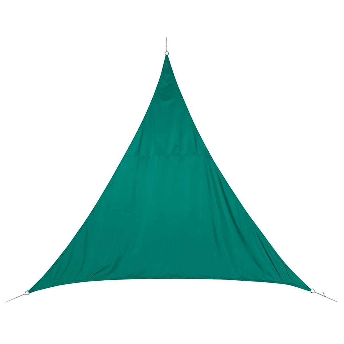 Polyester schaduwdoek-zonnescherm Curacao driehoek mint groen 5 x 5 x 5 meter
