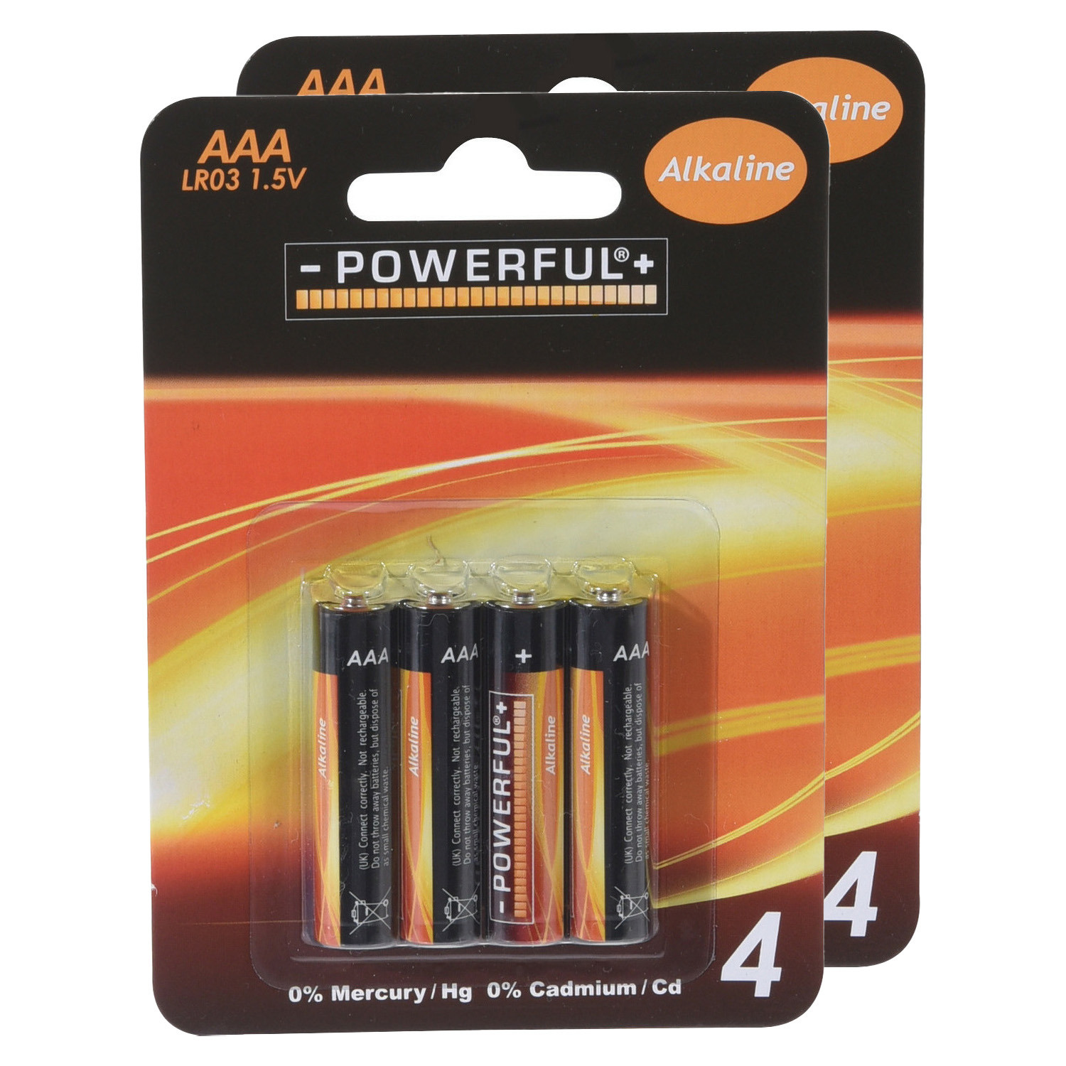 Powerful Batterijen AAA type 8x stuks Alkaline