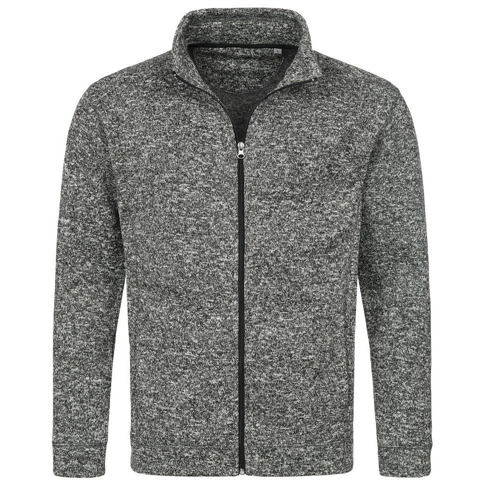 Premium fleece vesten/jacks donker grijs voor heren