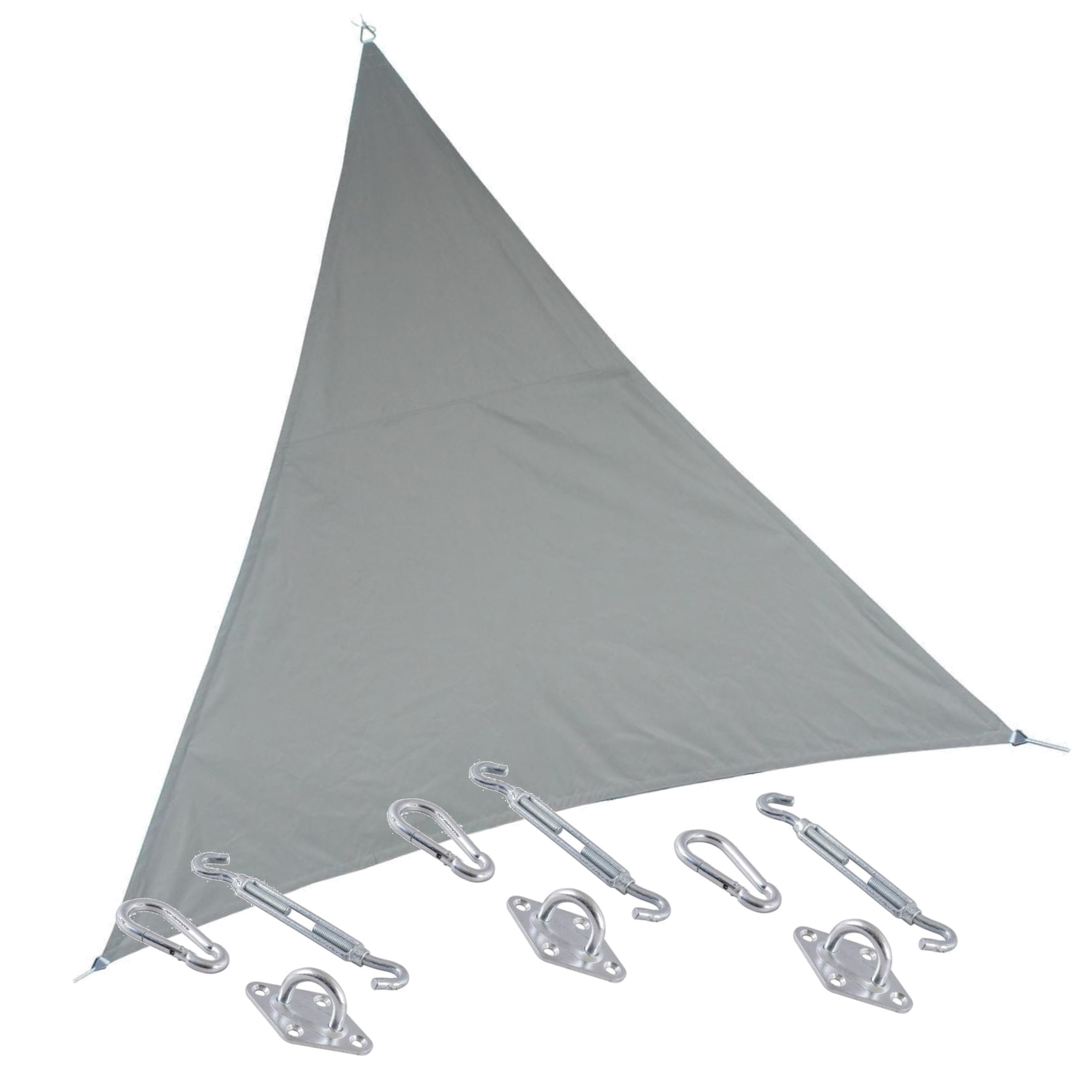 Premium kwaliteit schaduwdoek-zonnescherm Shae driehoek beige 3 x 3 x 3 meter met ophanghaken