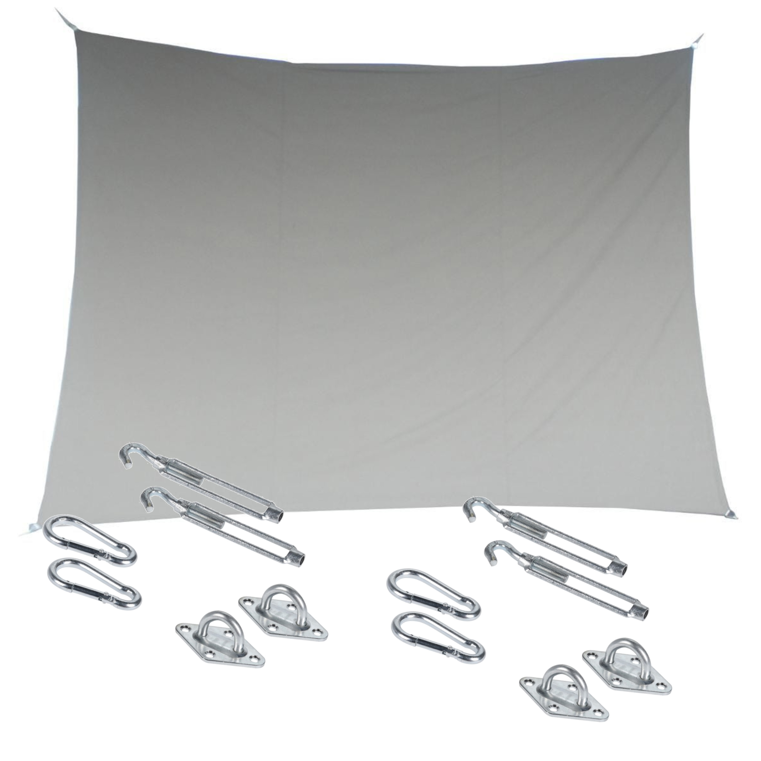 Premium kwaliteit schaduwdoek-zonnescherm Shae rechthoekig beige 3 x 4 meter met ophanghaken