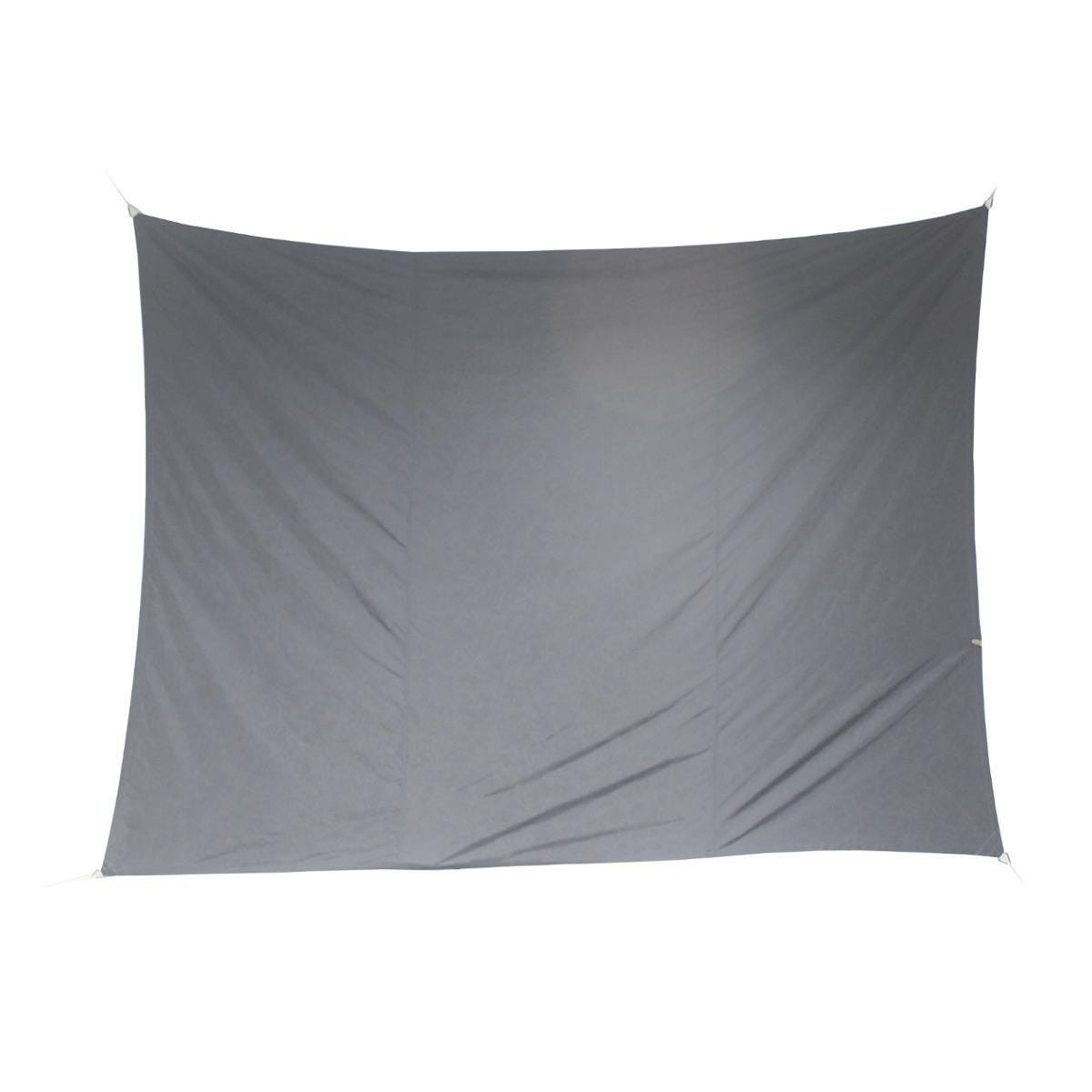 Premium kwaliteit schaduwdoek-zonnescherm Shae rechthoekig grijs 3 x 4 meter