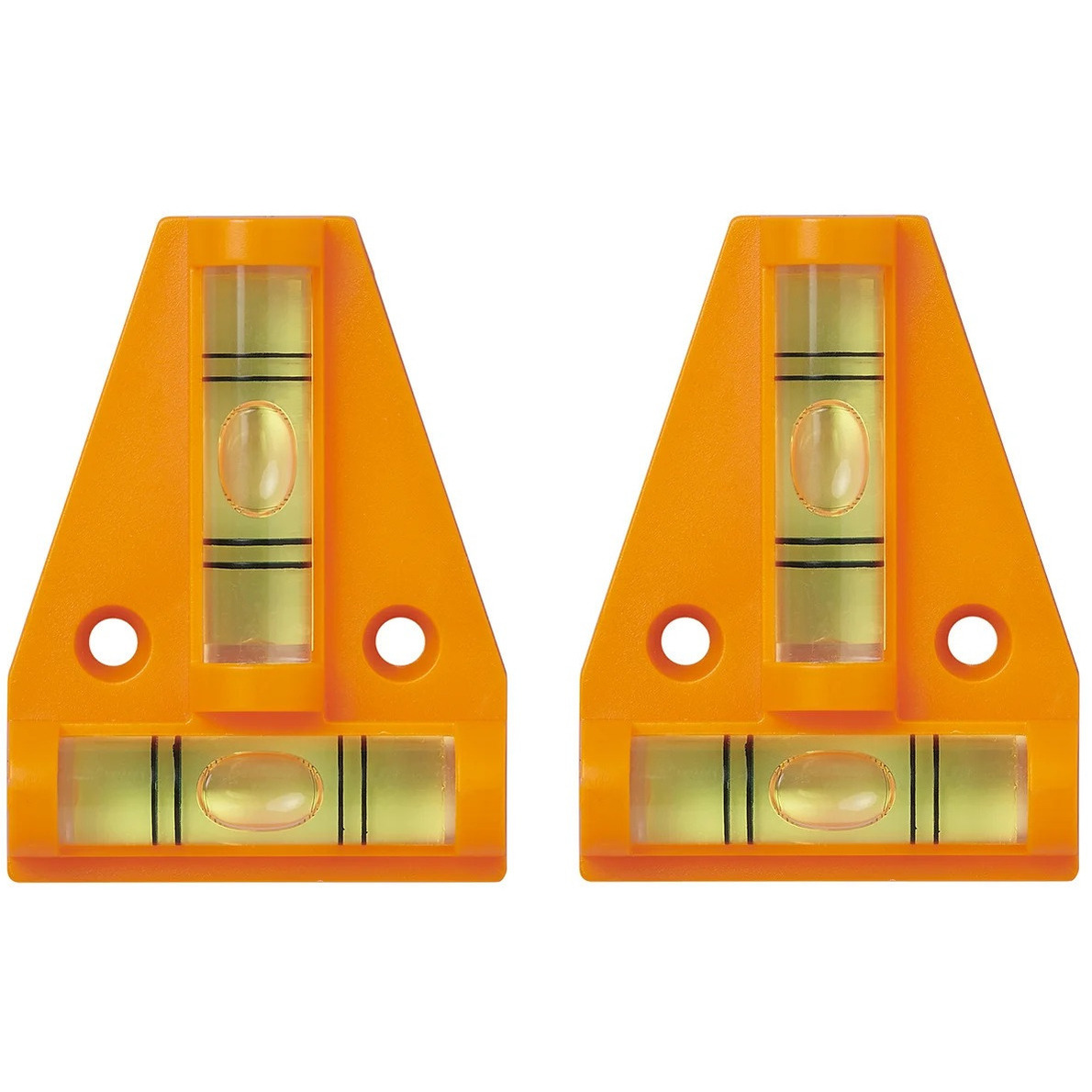 ProPlus Mini driehoek waterpas 2x voor vaste bevestiging 58 x 44 mm 2 libellen met schroefgaten