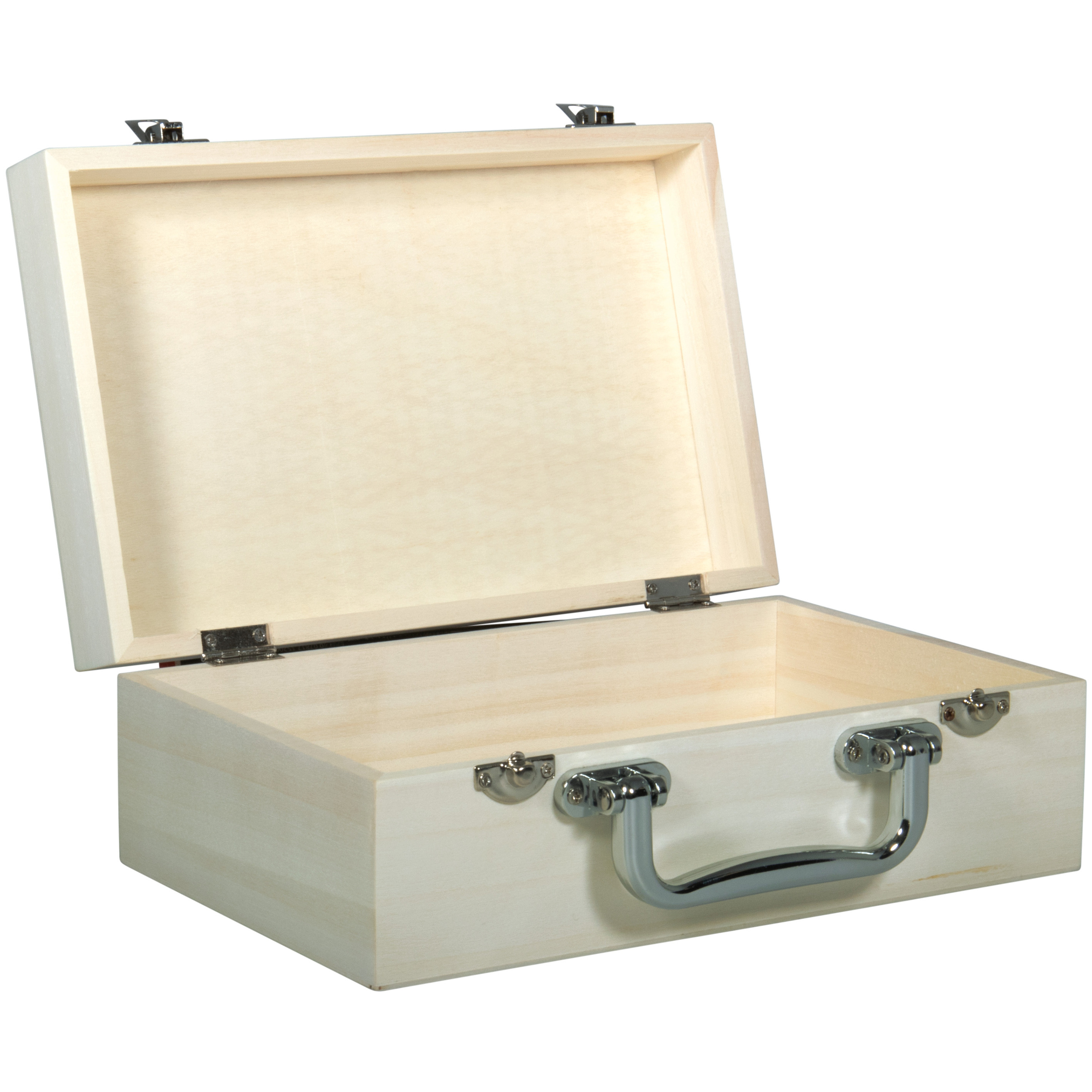 Rayher hobby Houten koffer kistje sluiting-deksel 25 x 16 x 9 cm opberg box