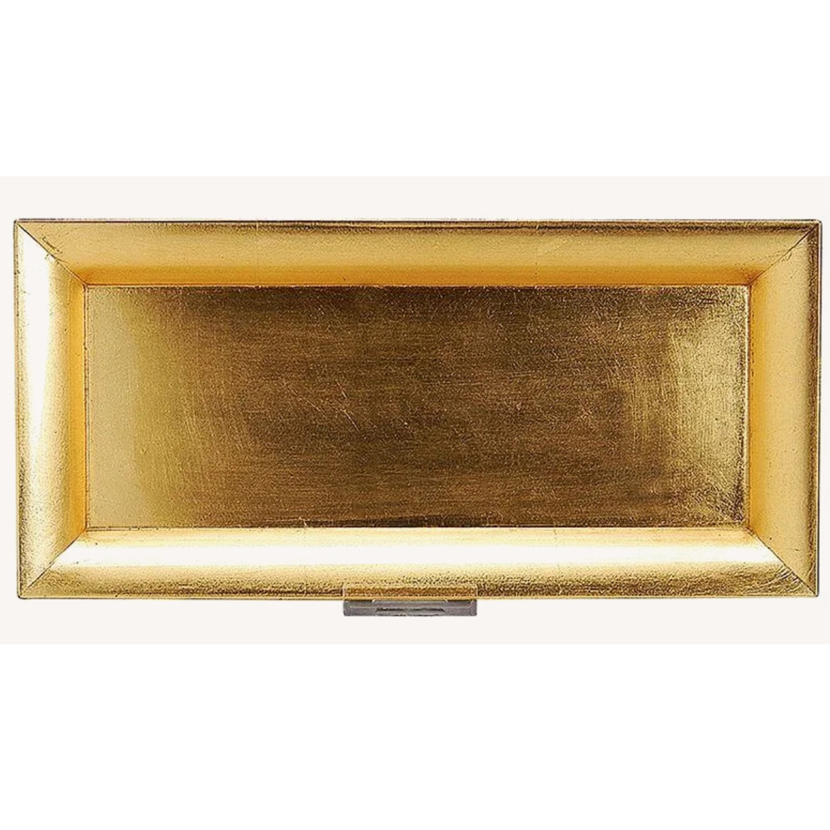 Rechthoekig kaarsenbord-kaarsenplateau goud van kunststof 36 x 17 cm