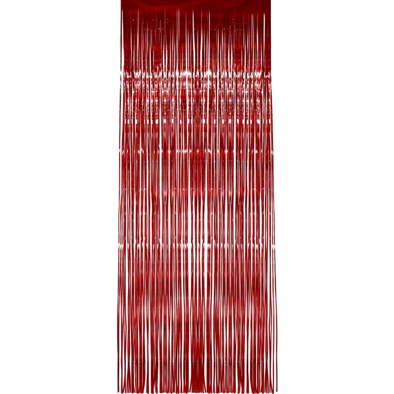 Rode folie deurgordijnen 2 x 1 meter