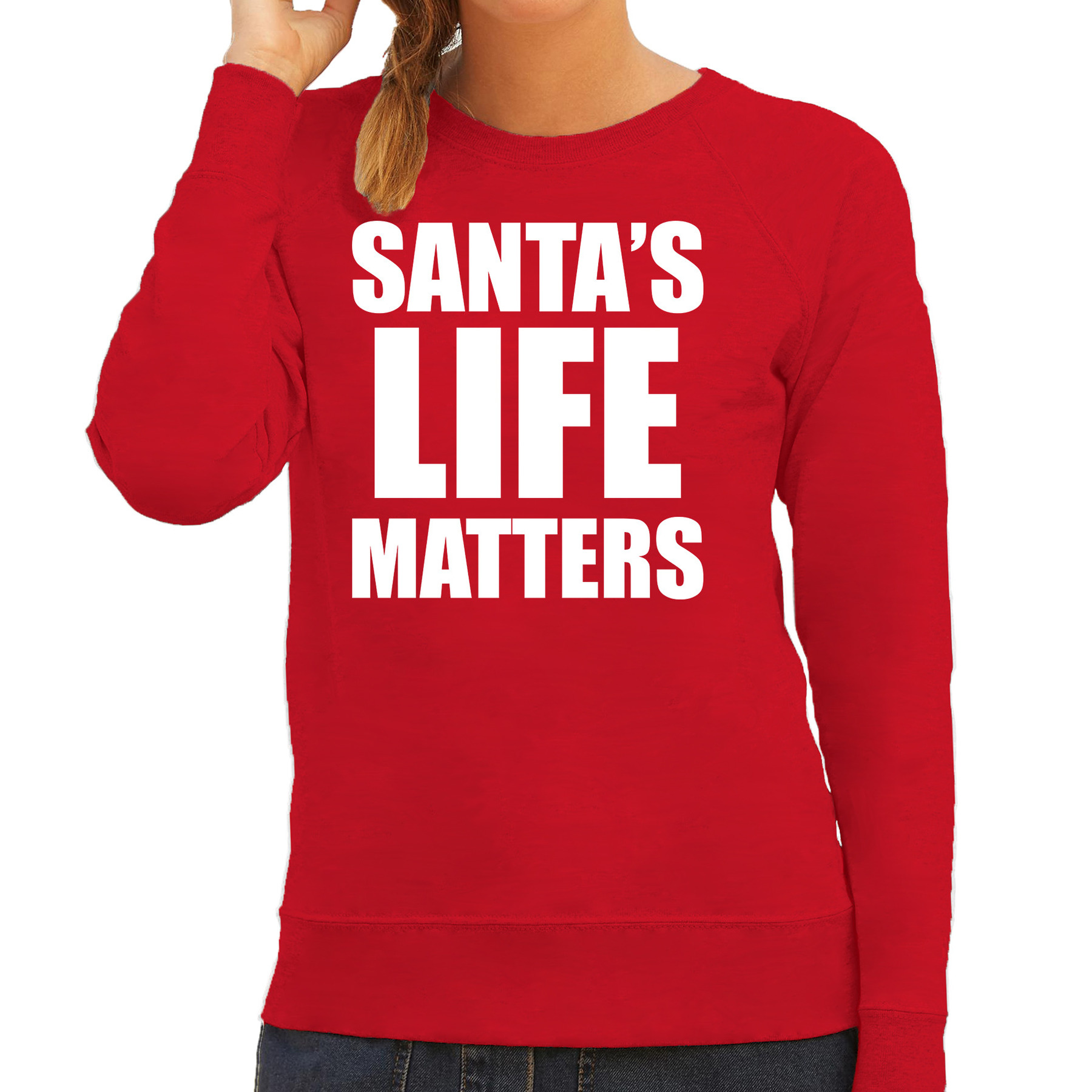 Rode foute Kersttrui- Kerstkleding Santas life matters voor dames