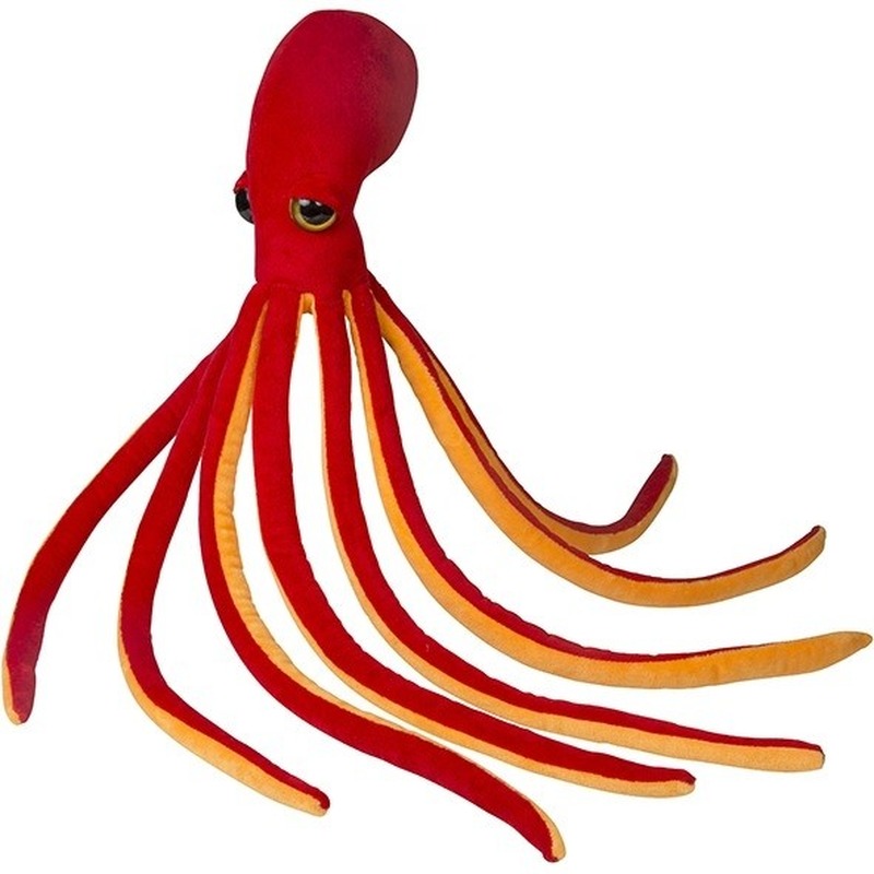 Rode octopus-inktvis vissen knuffels 100 cm knuffeldieren
