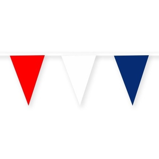 Rode-witte-blauwe Franse-Frankrijk slinger van stof 10 meter feestversiering