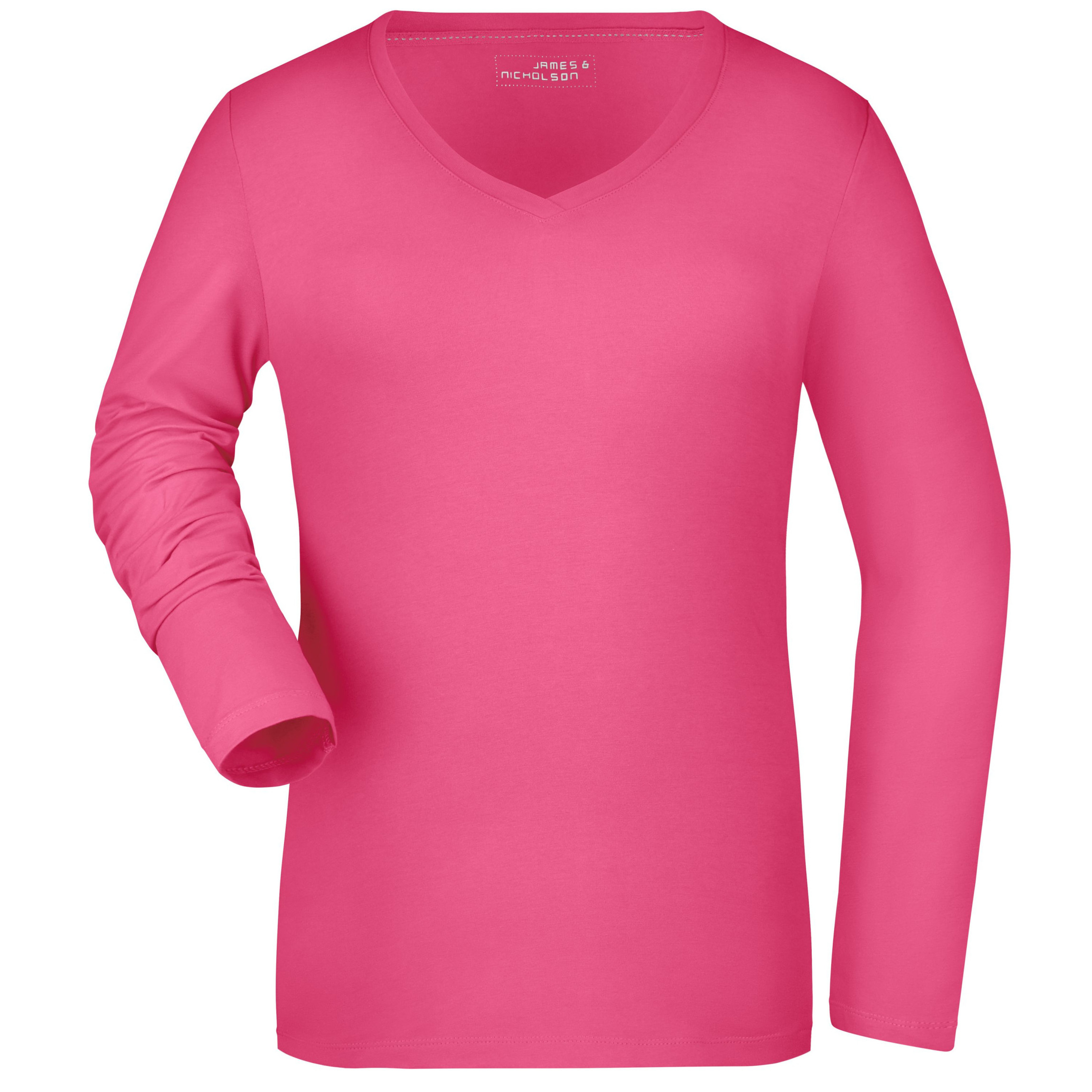 Roze dames stretch shirts lange mouw kopen
