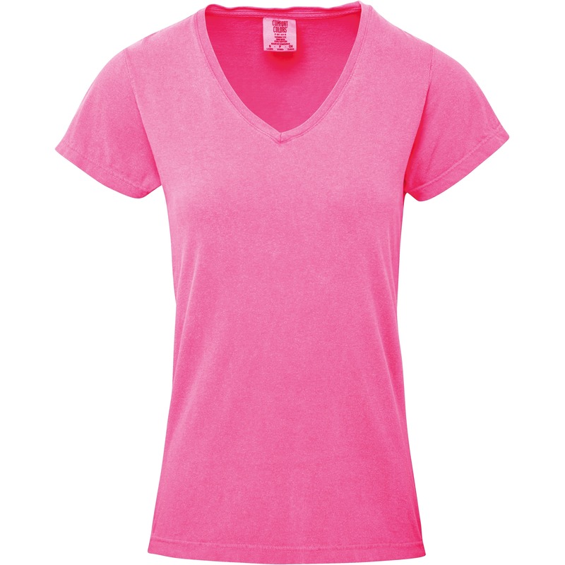 Roze dames t-shirts met V-hals kopen