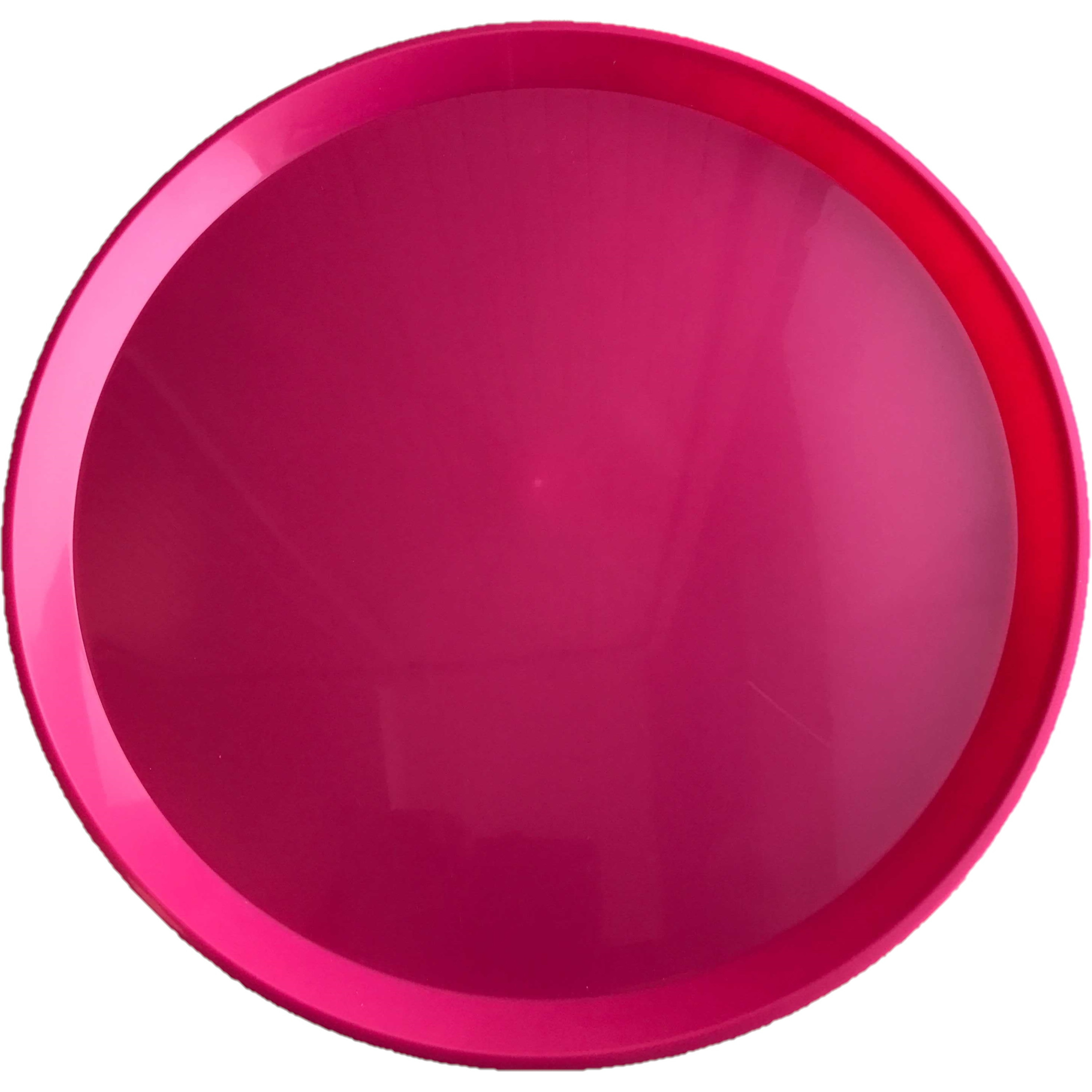 Roze rond dienblad-serveerblad van kunststof 34 cm